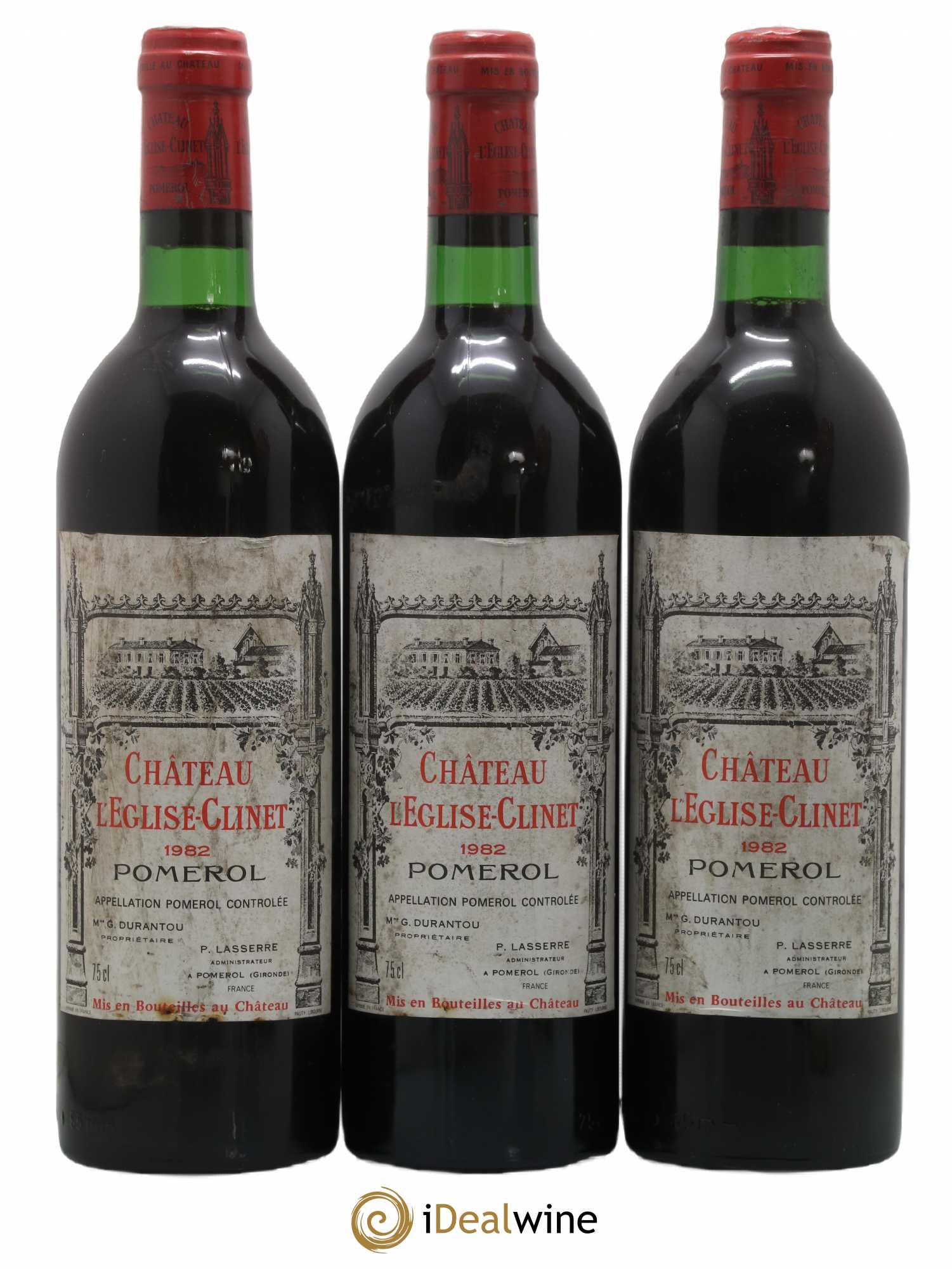 Château l' Église Clinet 1982 - Lot de 3 bouteilles - 0