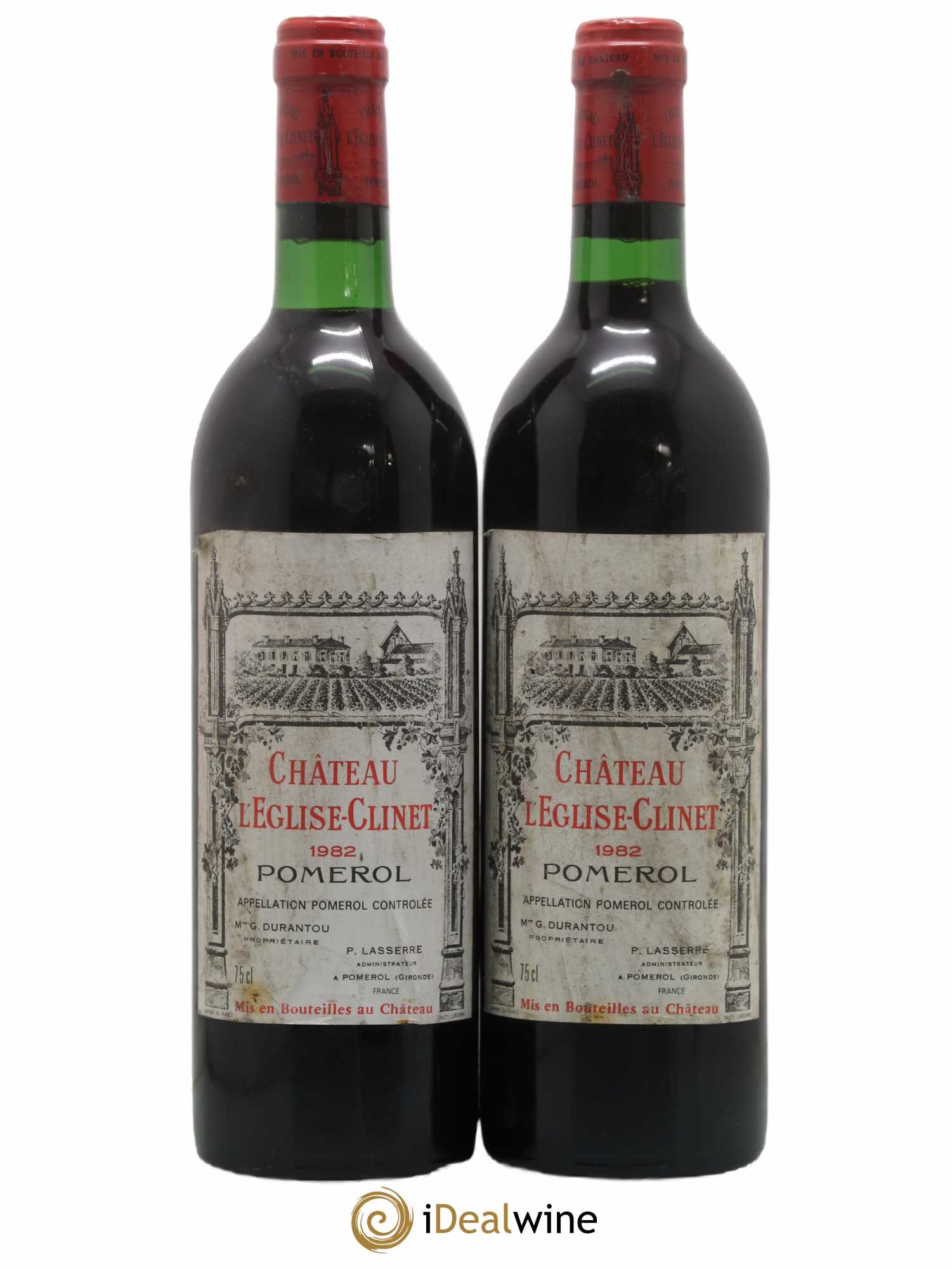 Château l' Église Clinet 1982 - Lot de 2 bouteilles - 0