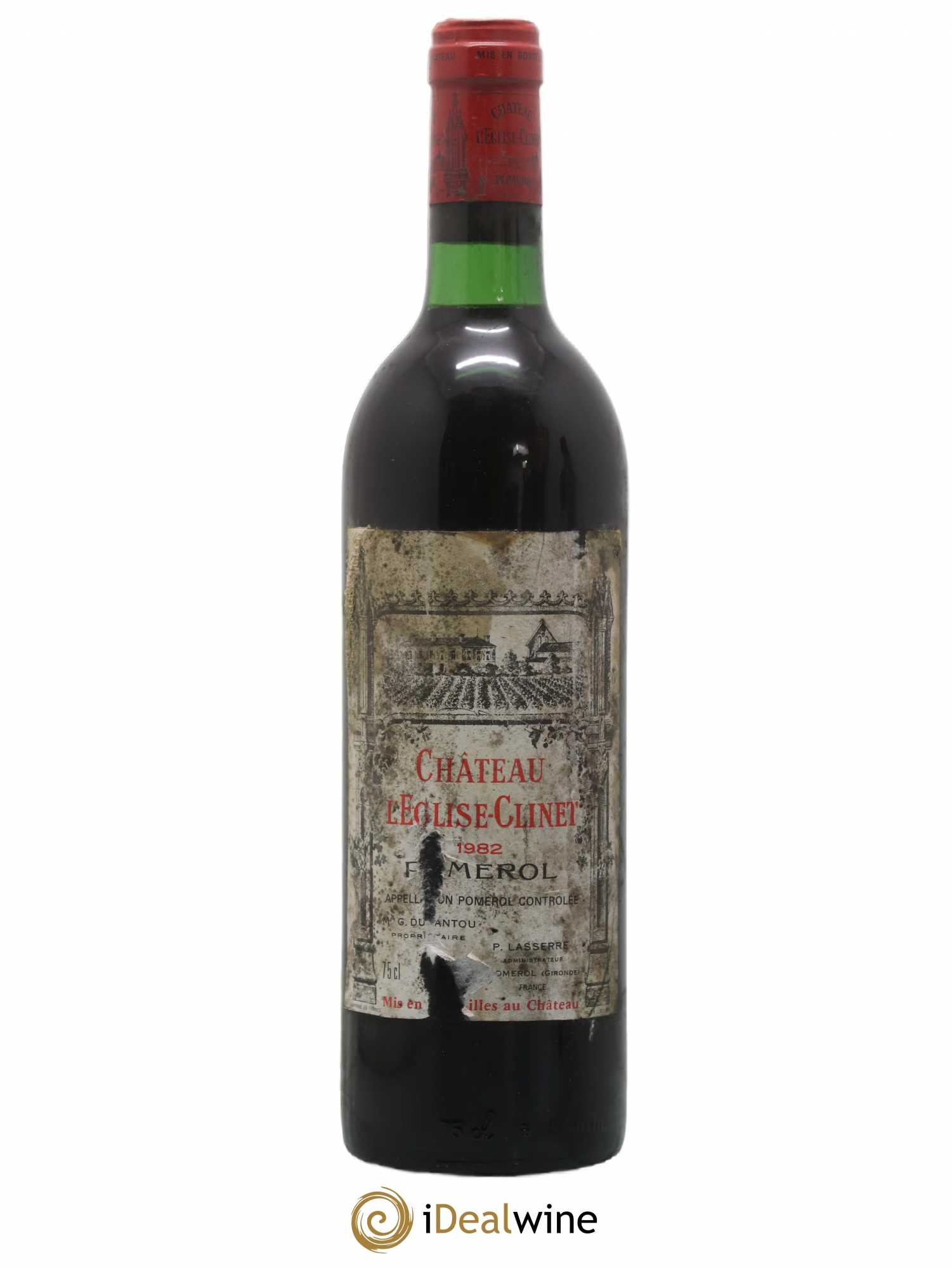 Château l' Église Clinet 1982 - Lot de 1 bouteille - 0