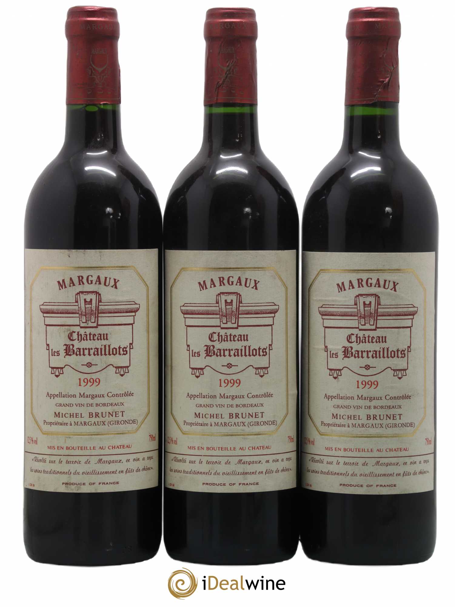 Bordeaux Margaux Château Baraillots 1999 - Posten von 3 Flaschen - 0