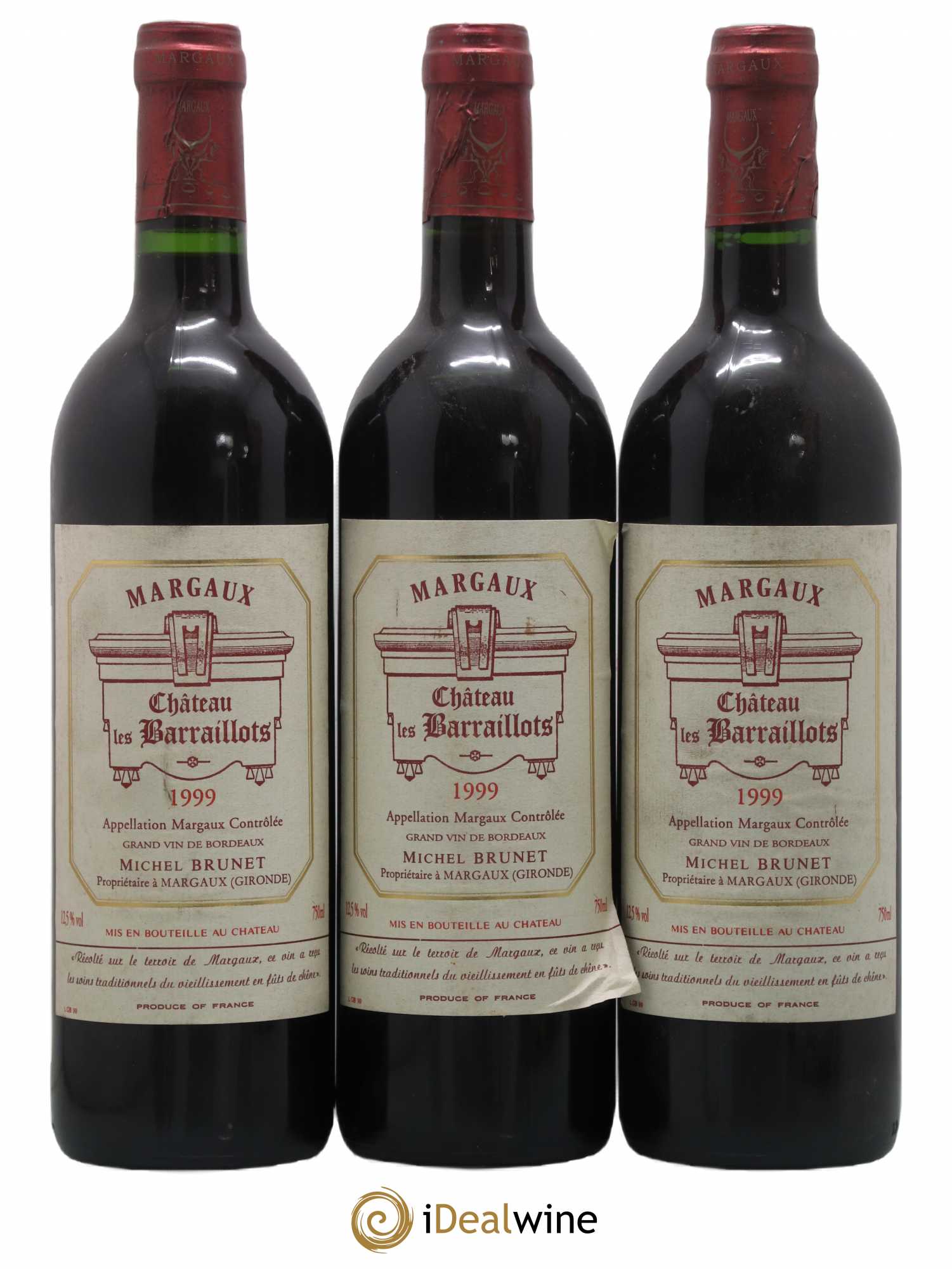 Bordeaux Margaux Château Baraillots 1999 - Posten von 3 Flaschen - 0
