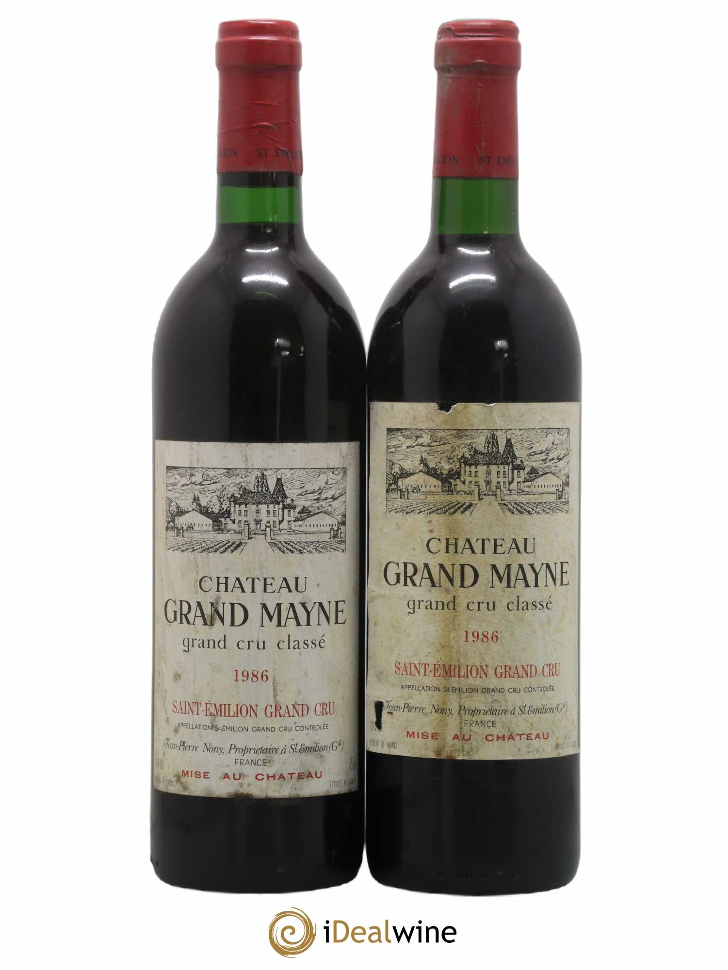 Château Grand Mayne Grand Cru Classé 1986 - Lot de 2 bouteilles - 0