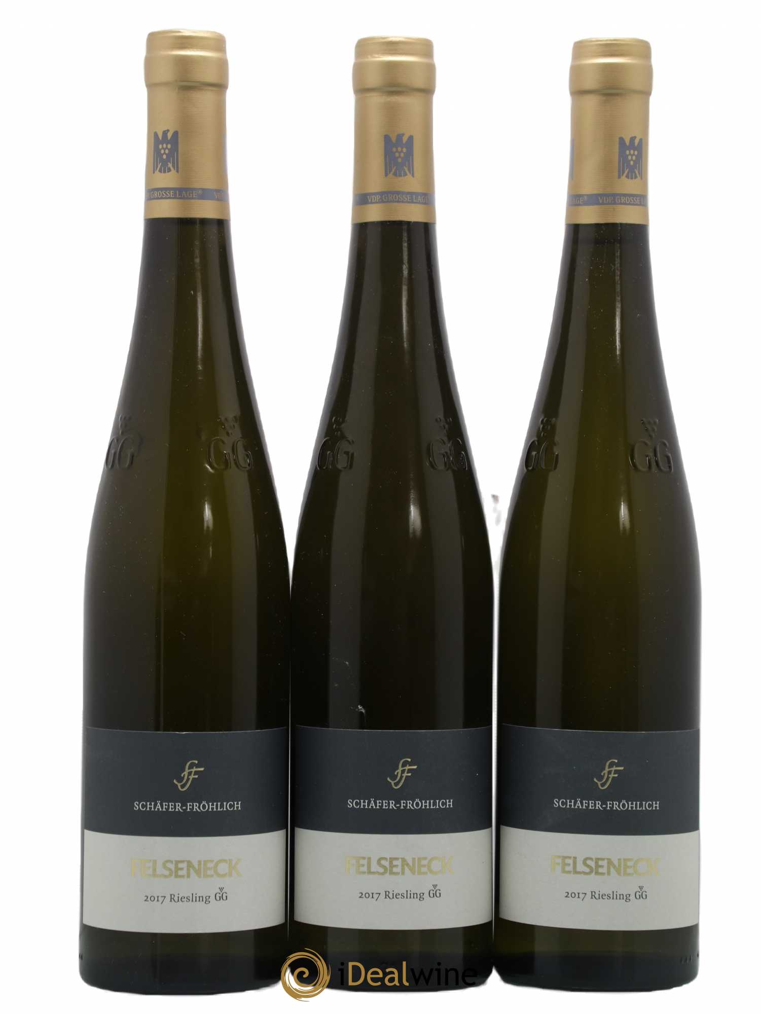 Allemagne Nahe Riesling GGFelseneck Schafer-Frohlich 2017 - Posten von 3 Flaschen - 0