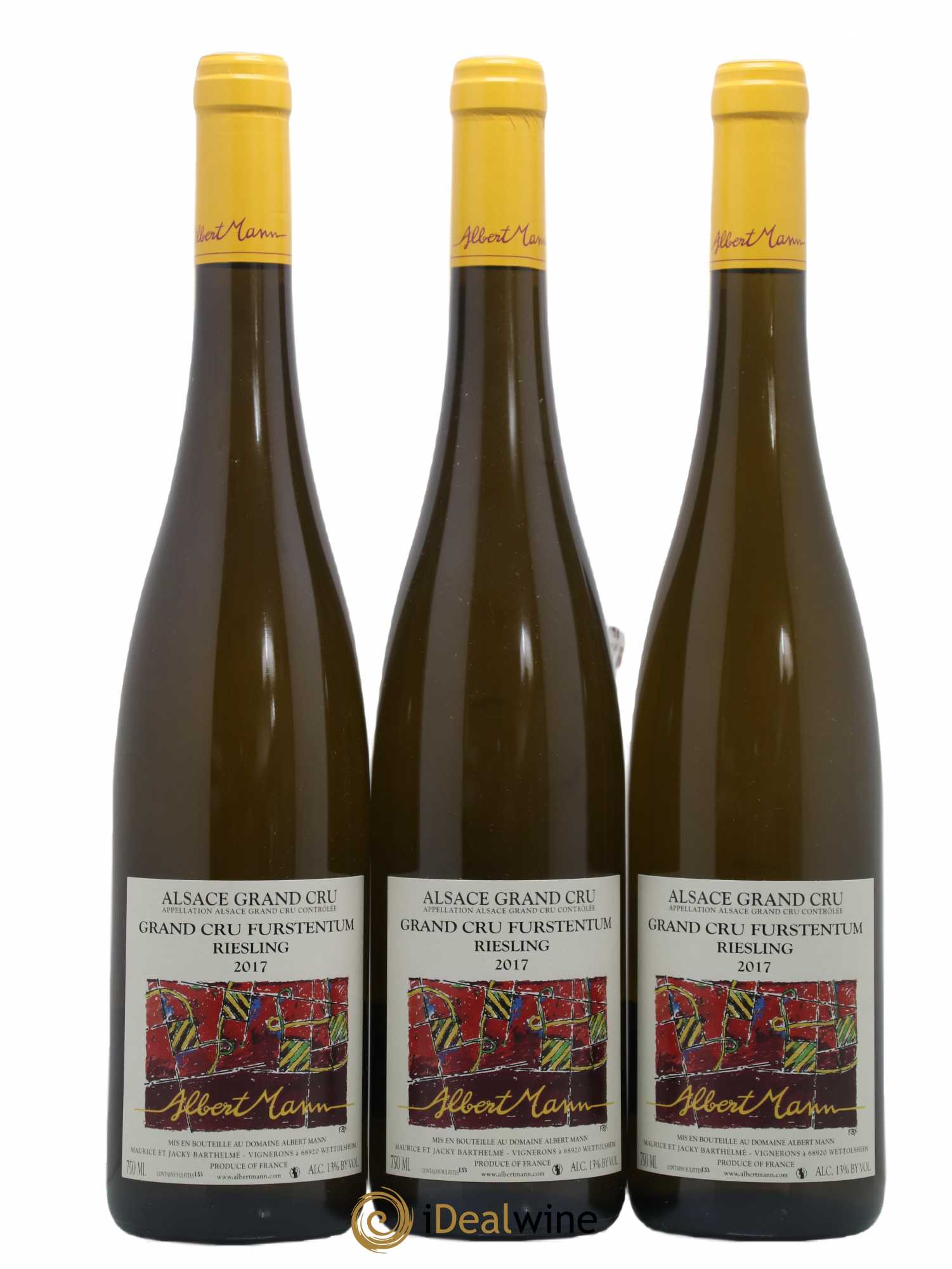 Alsace Riesling Grand Cru Furstentum Albert Mann 2017 - Lot de 3 bouteilles - 0