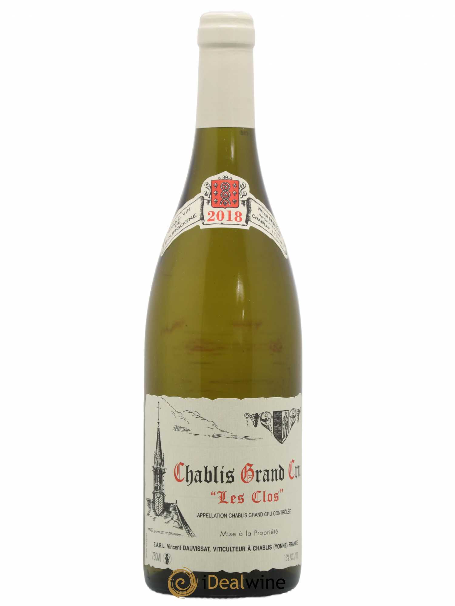 Chablis Grand Cru Les Clos Vincent Dauvissat (Domaine) 2018 - Lot de 1 bouteille - 0