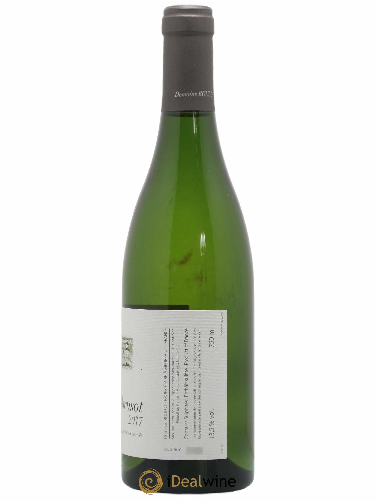 Meursault 1er Cru Le Porusot Roulot (Domaine) 2017 - Lot de 1 bouteille - 1