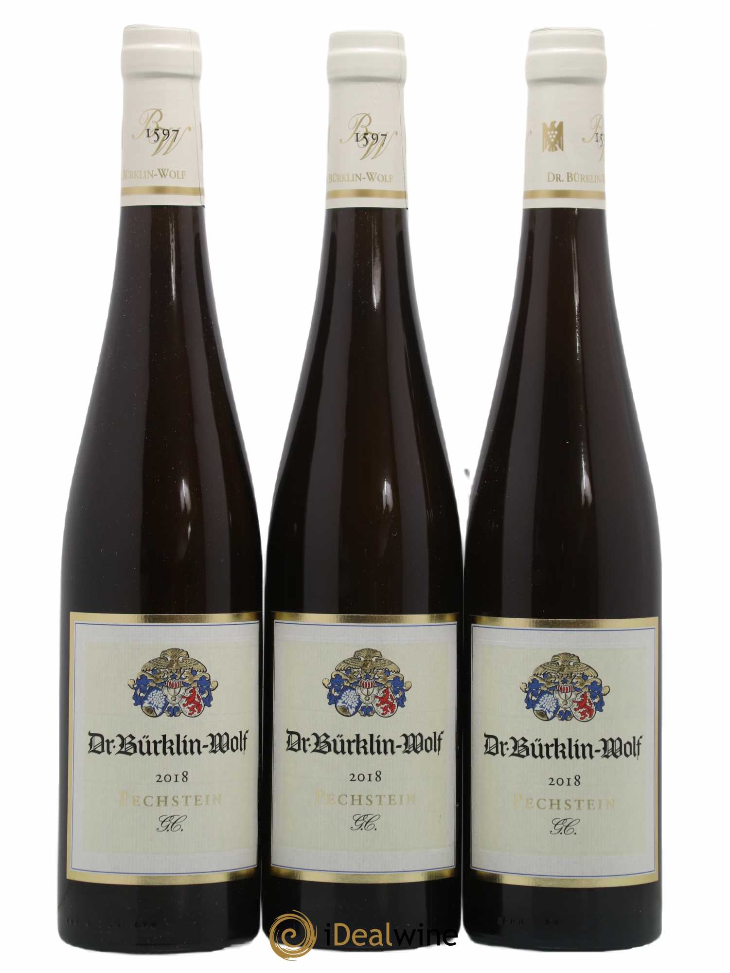 Allemagne Pfalz GG Forster Pechstein Riesling Trocken Dr.Bürklin-Wolf Pechstein Burklin Wolf 2018 - Lot de 3 bouteilles - 0