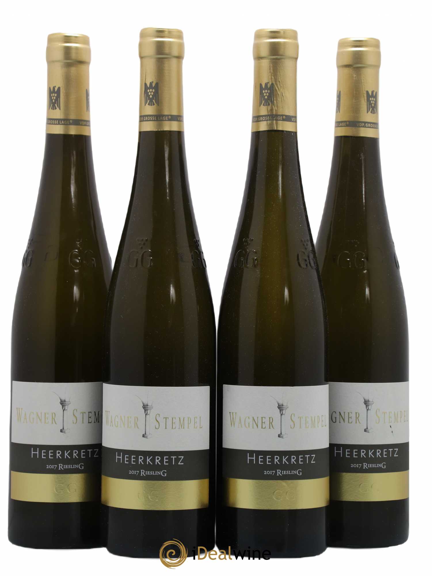 Allemagne Rheinhessen Riesling Heerkretz Wagner Stempel 2017 - Posten von 4 Flaschen - 0