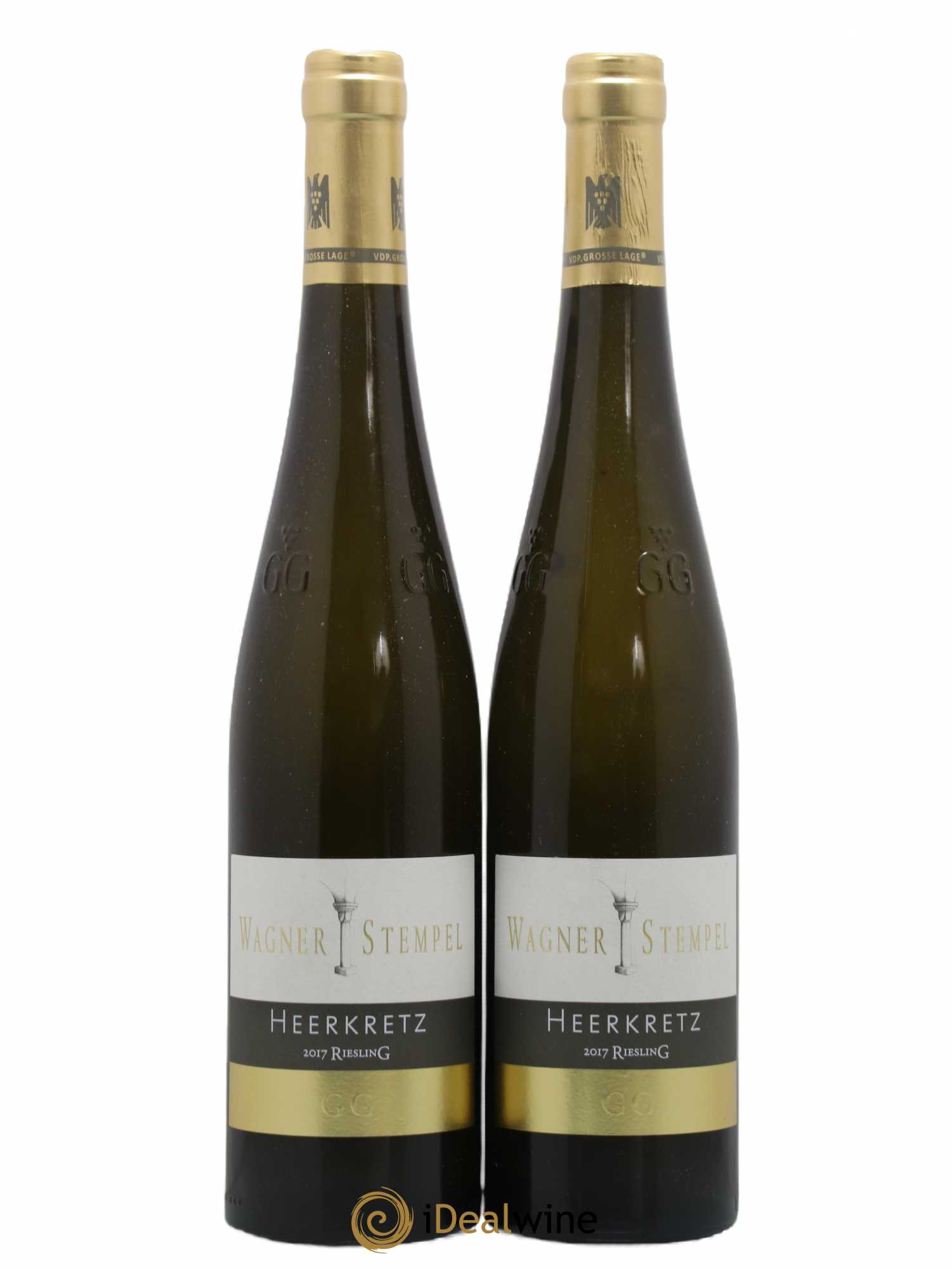 Allemagne Rheinhessen Riesling Heerkretz Wagner Stempel 2017 - Posten von 2 Flaschen - 0