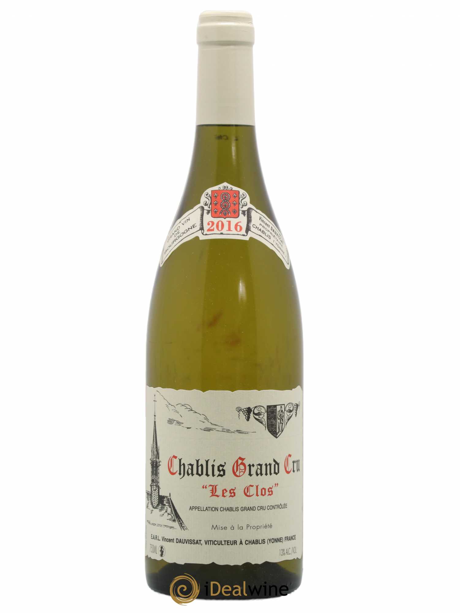 Chablis Grand Cru Les Clos Vincent Dauvissat (Domaine) 2016 - Lot de 1 bouteille - 0