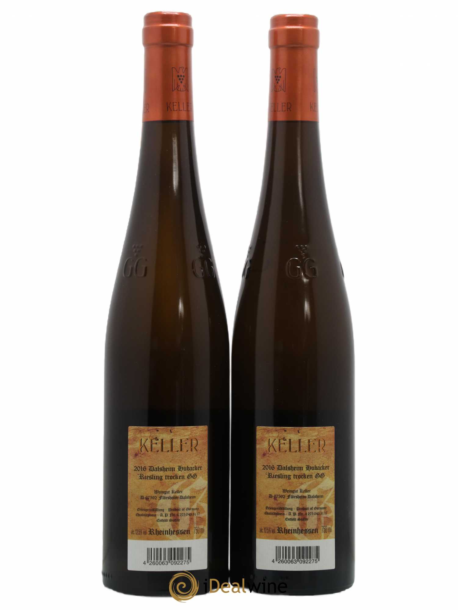 Riesling Trocken GG Dalsheim Hubacker Keller 2016 - Lot de 2 bouteilles - 1