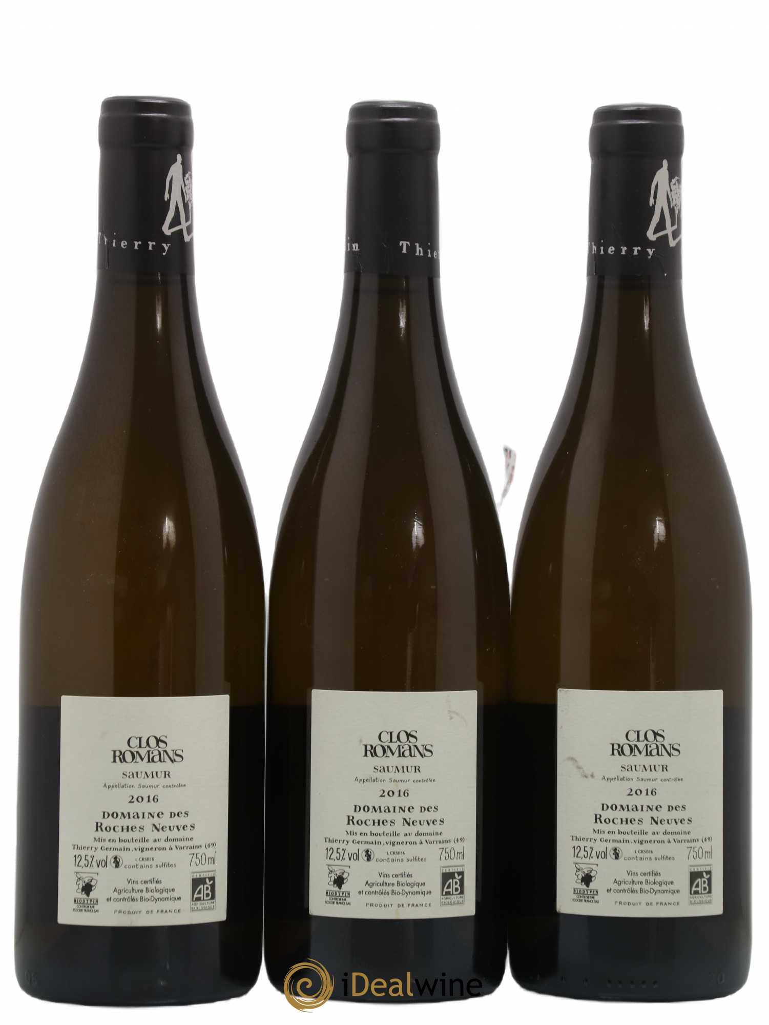 Saumur Clos Romans Domaine des Roches Neuves - Thierry Germain 2016 - Lot de 3 bouteilles - 1