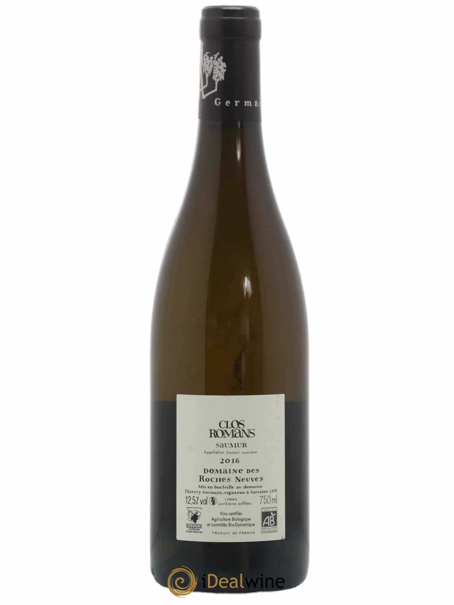 Saumur Clos Romans Domaine des Roches Neuves - Thierry Germain 2016 - Lot de 1 bouteille - 1