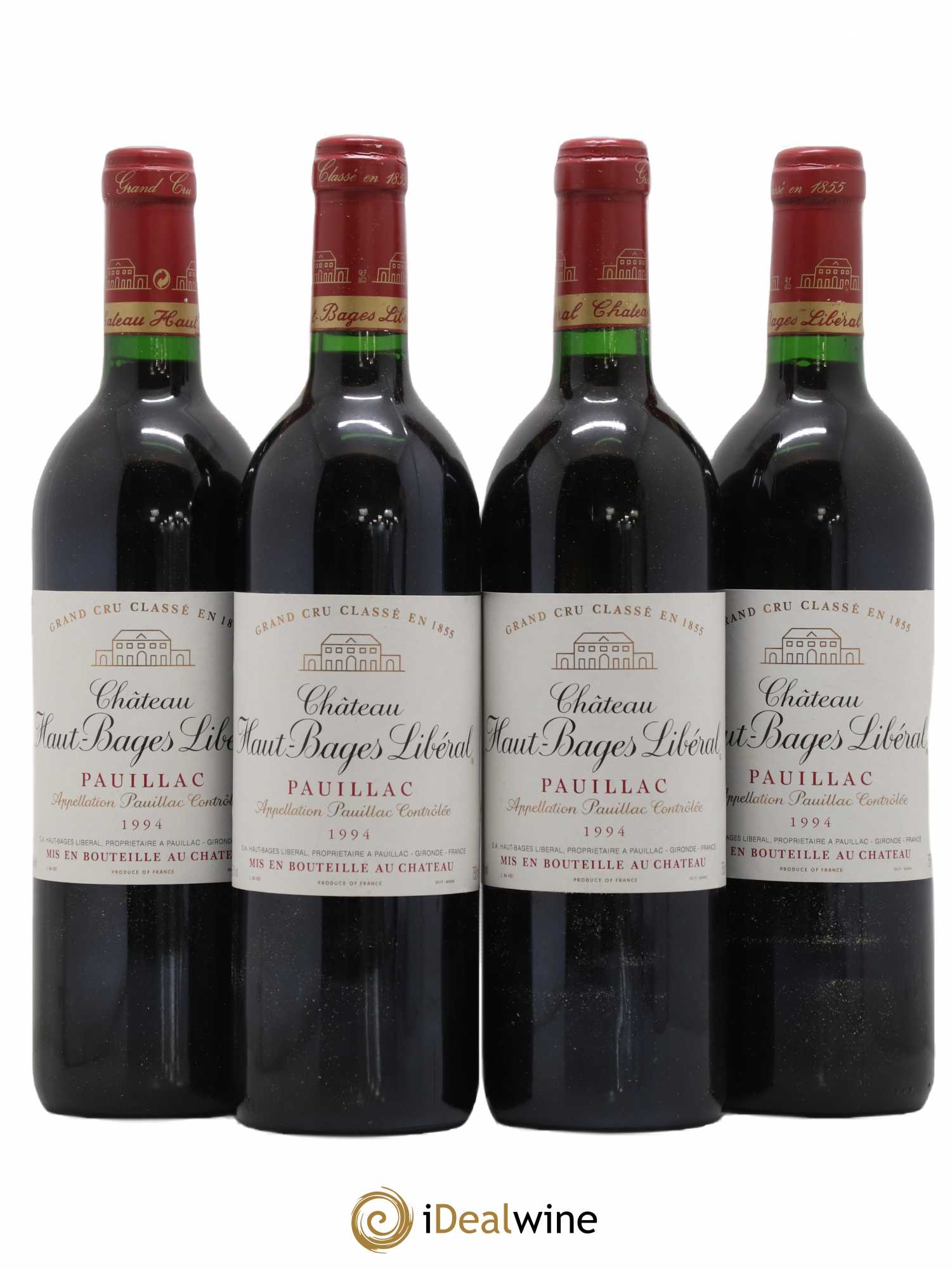 Château Haut Bages Libéral 5ème Grand Cru Classé 1994 - Lot de 4 bouteilles - 0