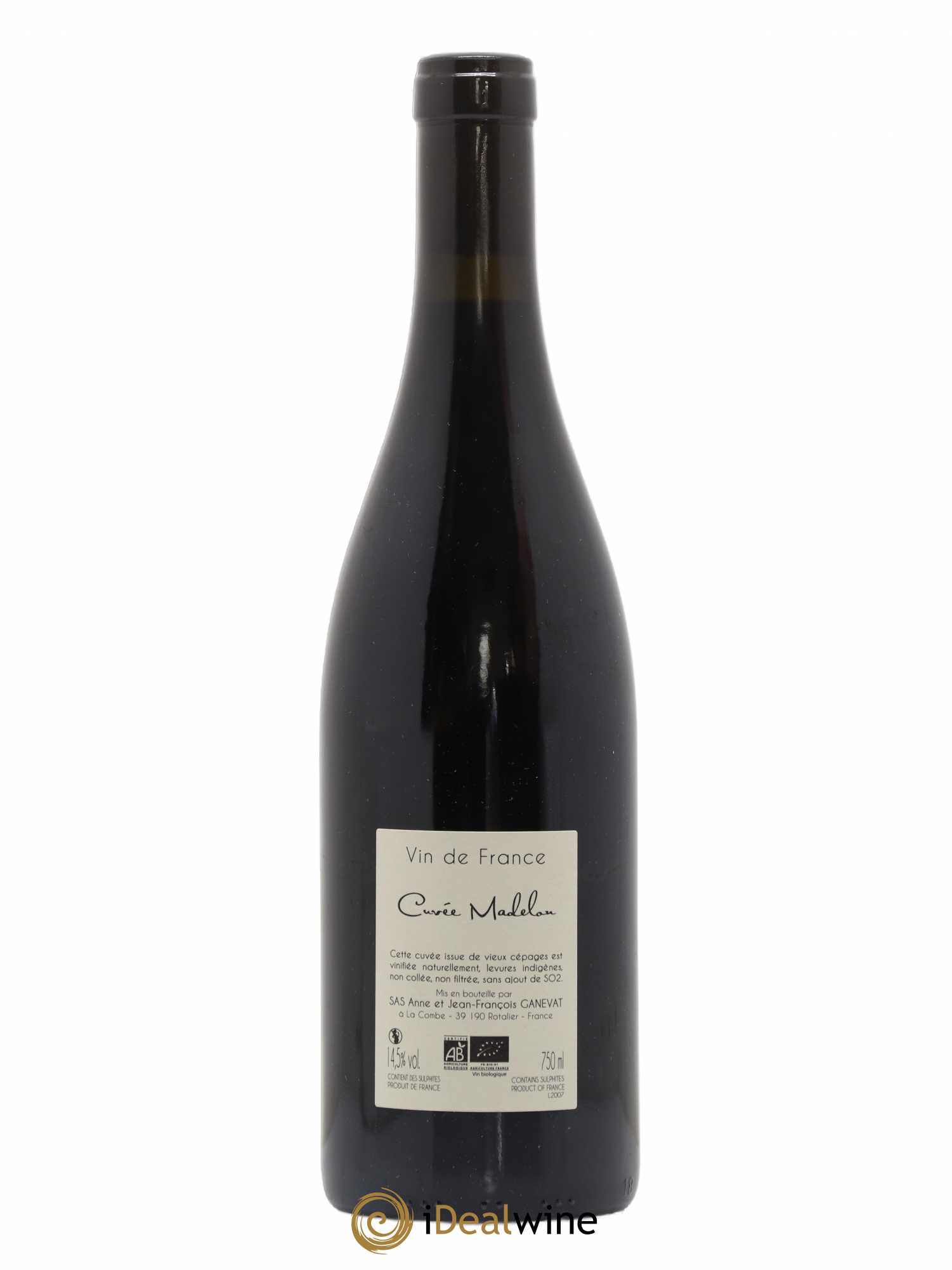 Vin de France Madelon Anne et Jean François Ganevat 2020 - Lot de 1 bouteille - 1