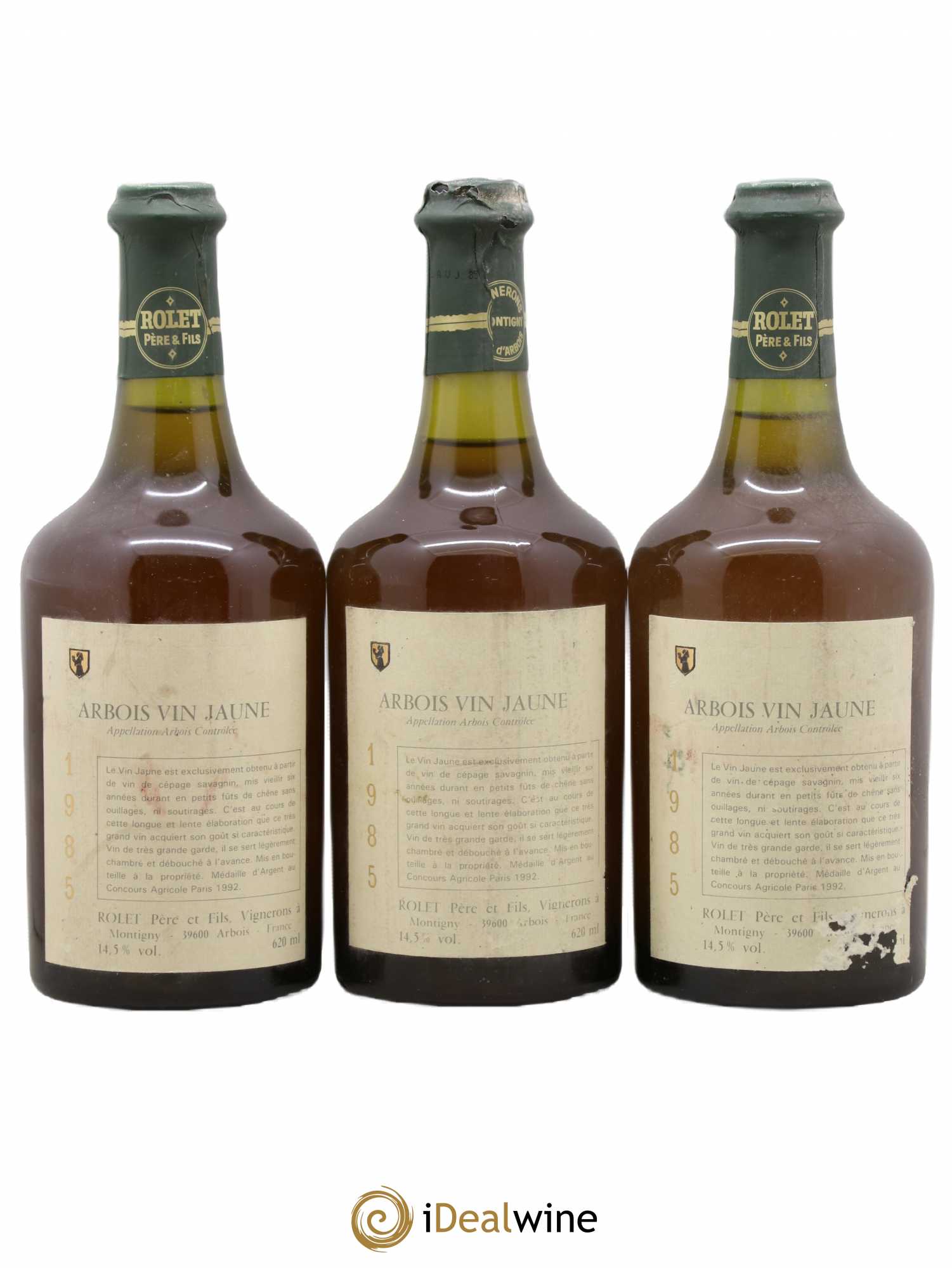 Arbois Vin Jaune Domaine Rolet 1985 - Lot de 3 bouteilles - 0