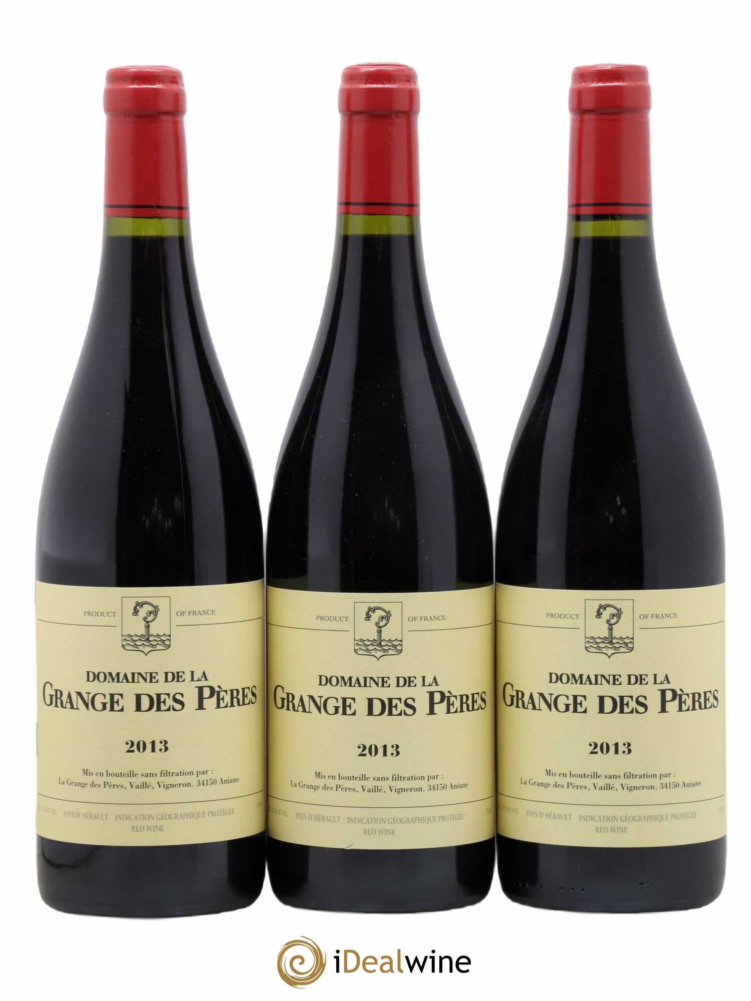 Pays d'Hérault Grange des Pères Laurent Vaillé 2013 - Lot de 3 bouteilles - 0