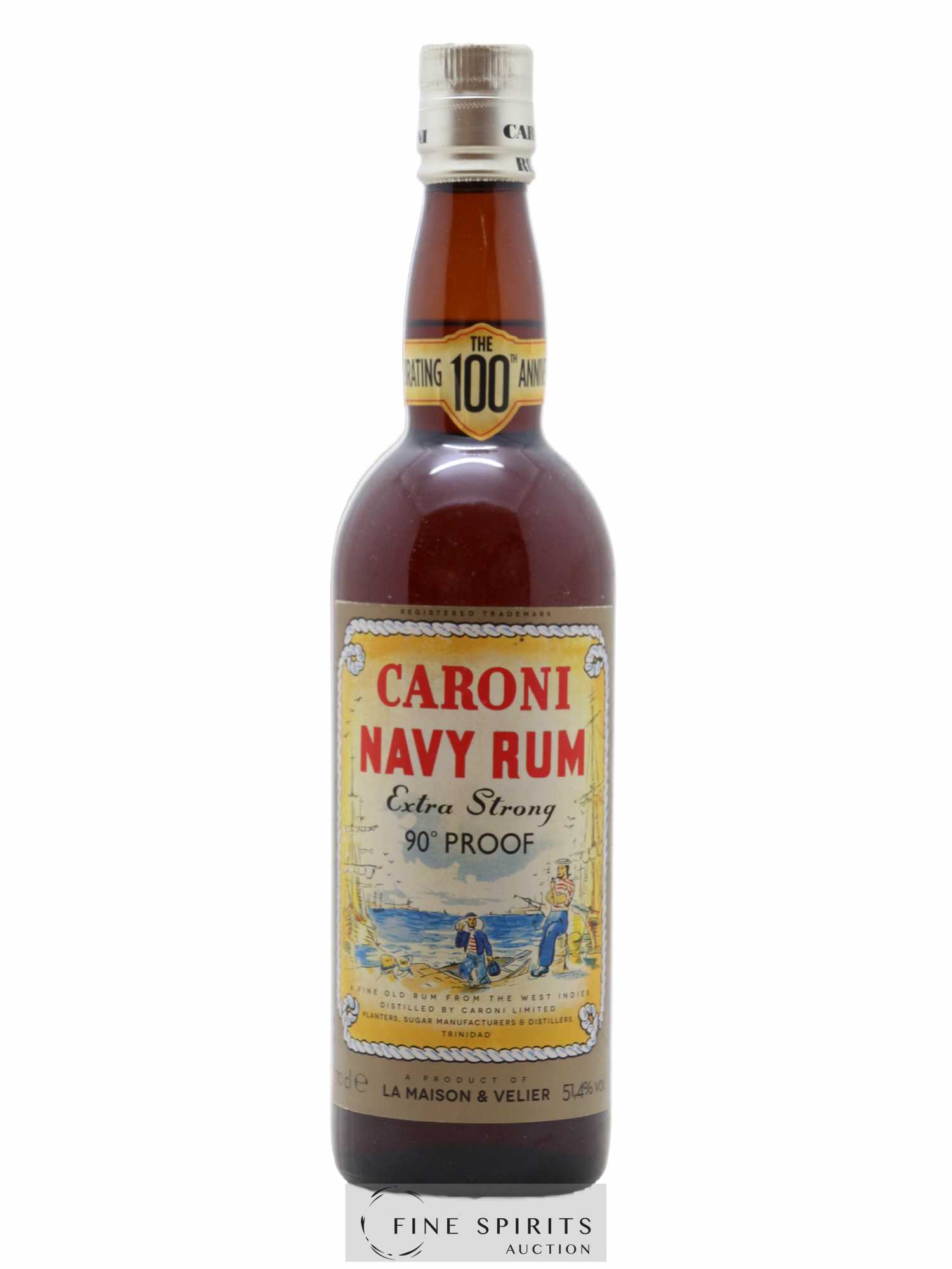 Caroni 18 years Velier Navy Rum 90° Proof - bottled 2018 Celebrating the 100th Anniversary Extra Strong - Lot de 1 bouteille - 0