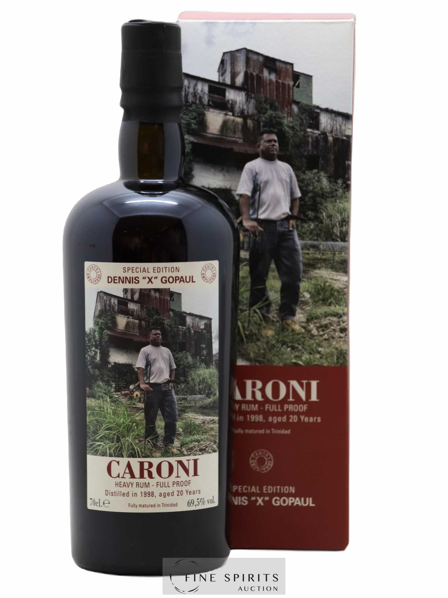 Caroni 20 years 1998 Velier Special Edition Dennis X Gopaul One of 1151 - bottled 2018 Employee Serie - Lot de 1 bouteille - 0