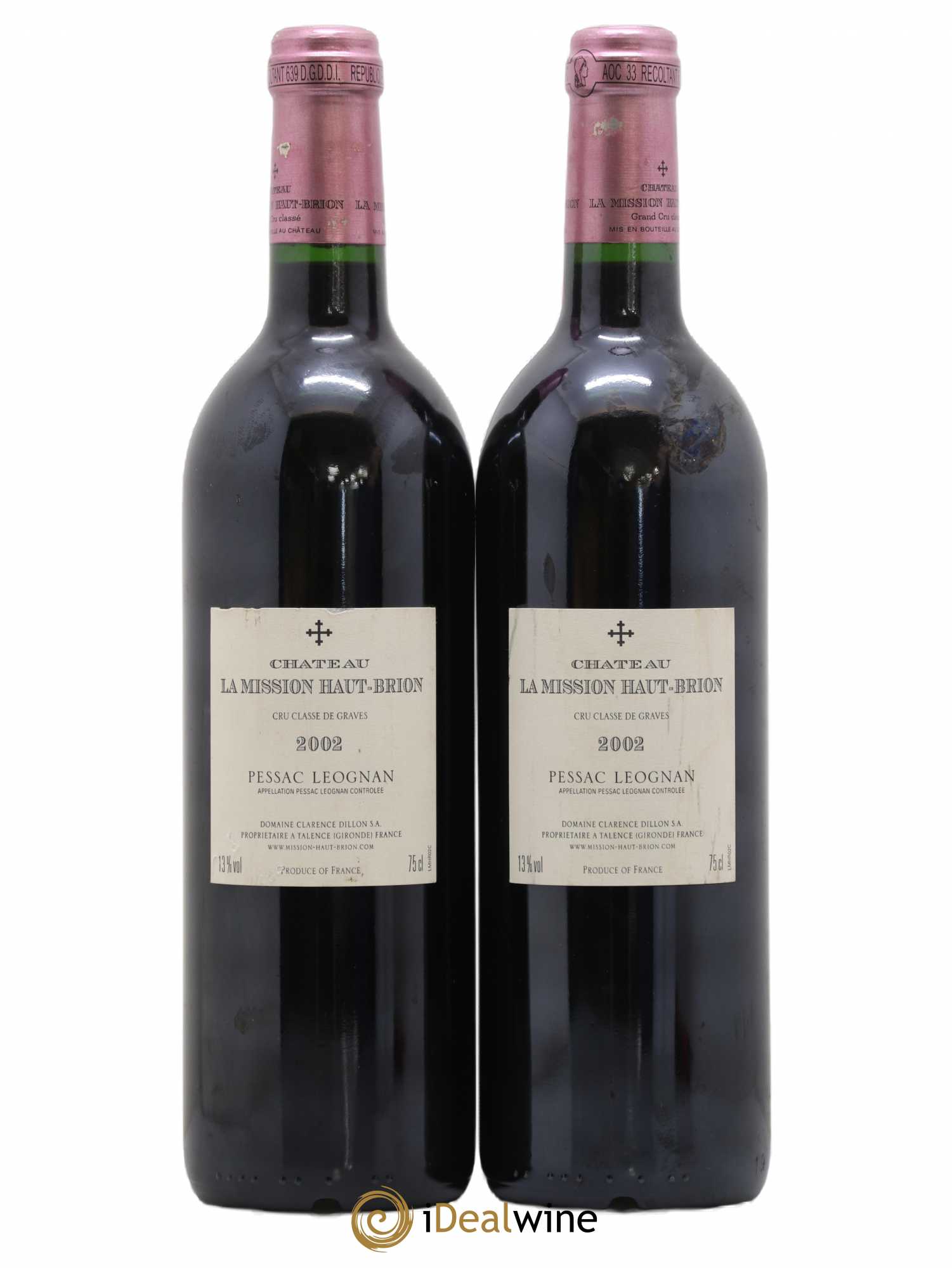 Château la Mission Haut-Brion Cru Classé de Graves 2002 - Lot de 2 bouteilles - 1