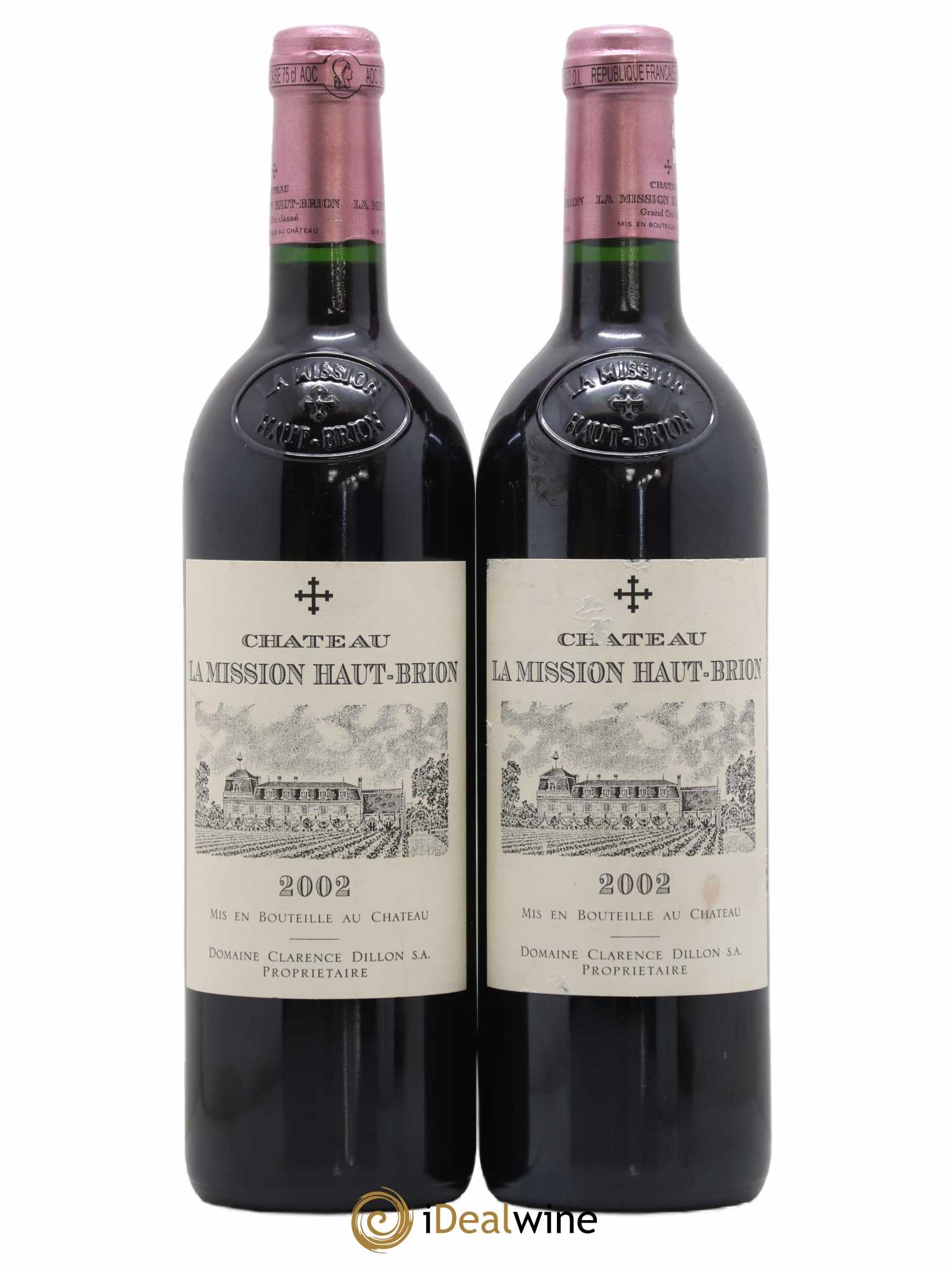 Château la Mission Haut-Brion Cru Classé de Graves 2002 - Lot de 2 bouteilles - 0