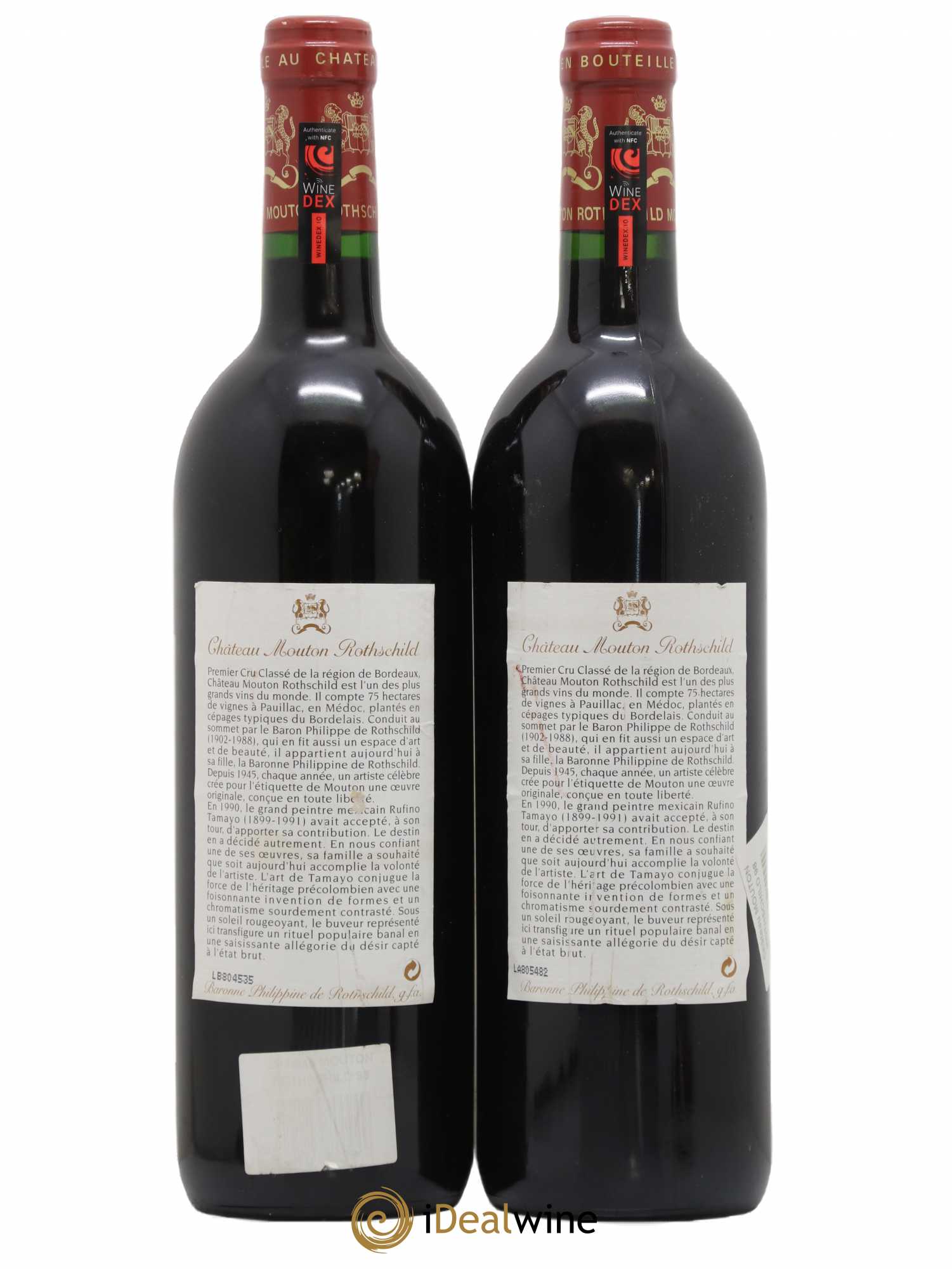 Château Mouton Rothschild 1er Grand Cru Classé 1998 - Lot de 2 bouteilles - 1