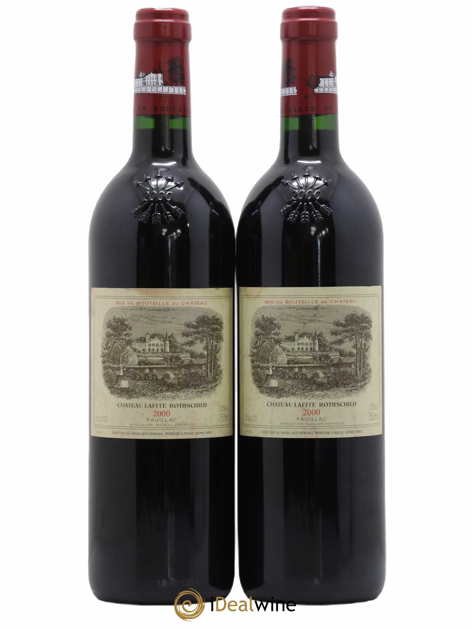 Château Lafite Rothschild 1er Grand Cru Classé 2000 - Lot de 2 bouteilles - 0