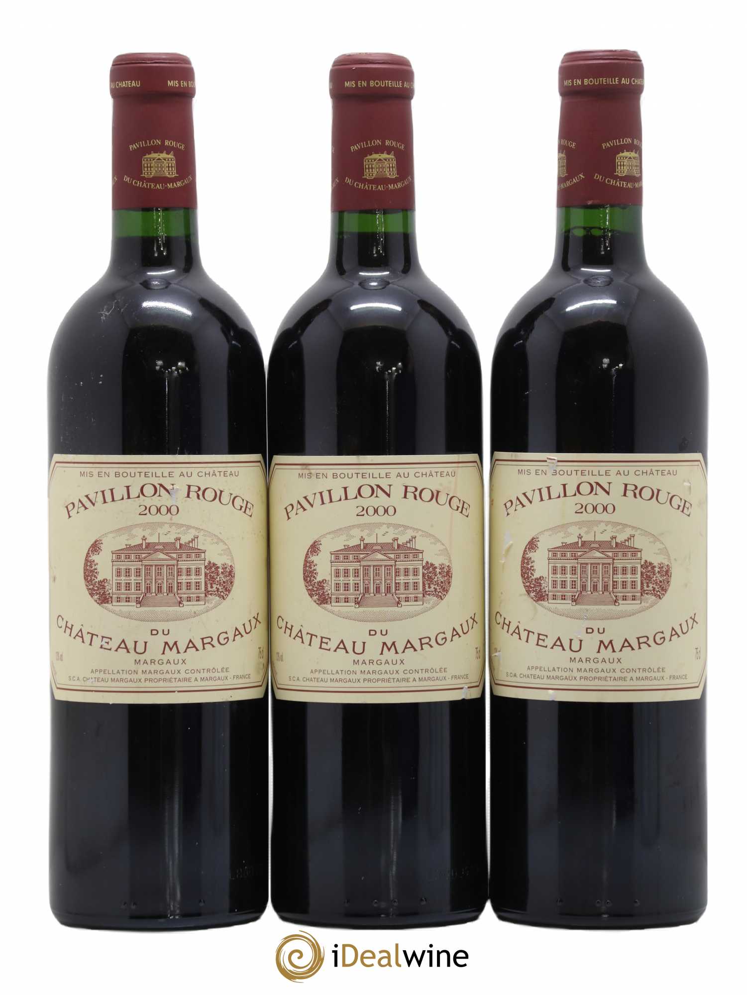 Pavillon Rouge du Château Margaux Second Vin 2000 - Lot de 3 bouteilles - 0