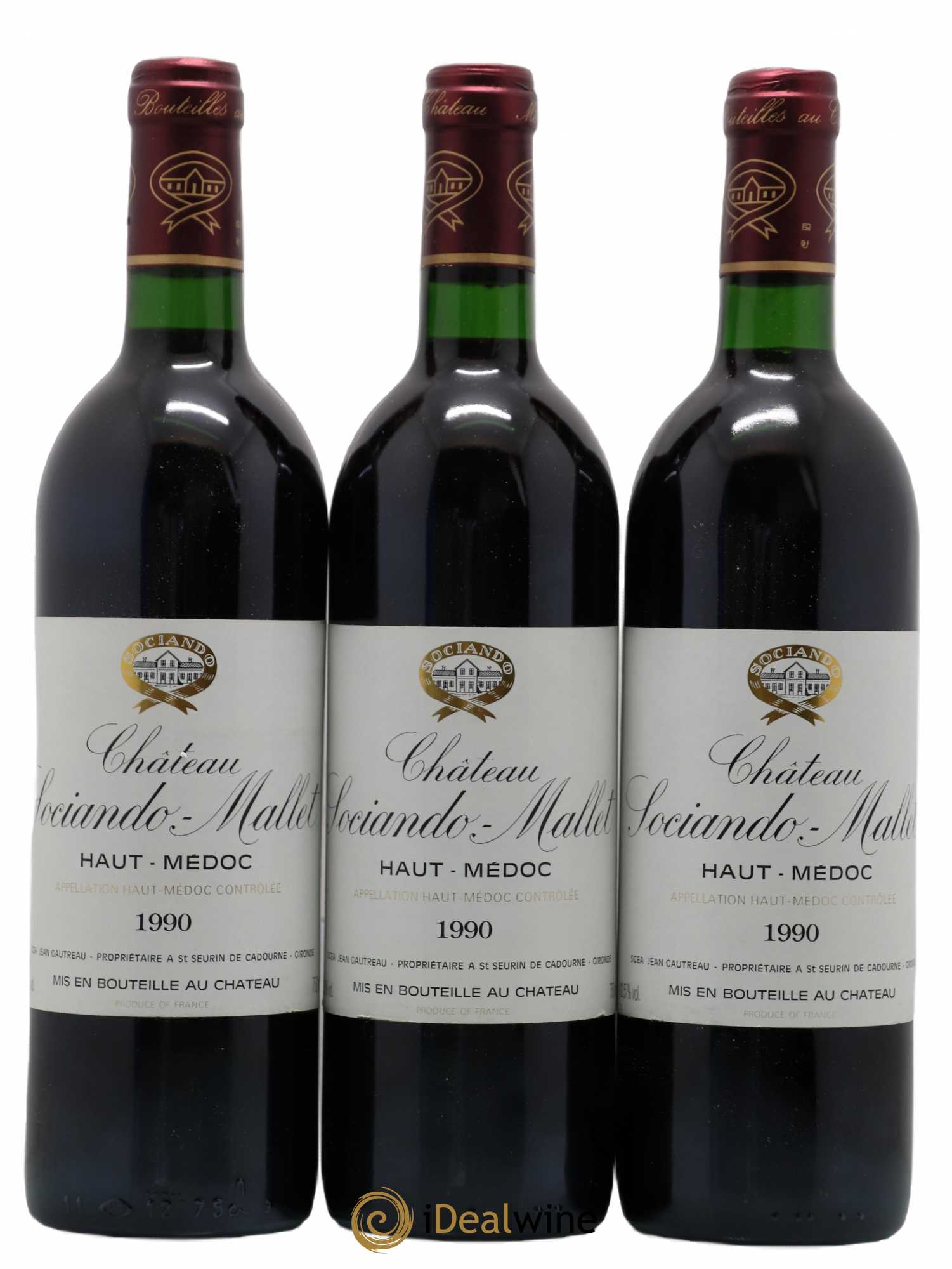 Château Sociando Mallet 1990 - Lot de 6 bouteilles - 2