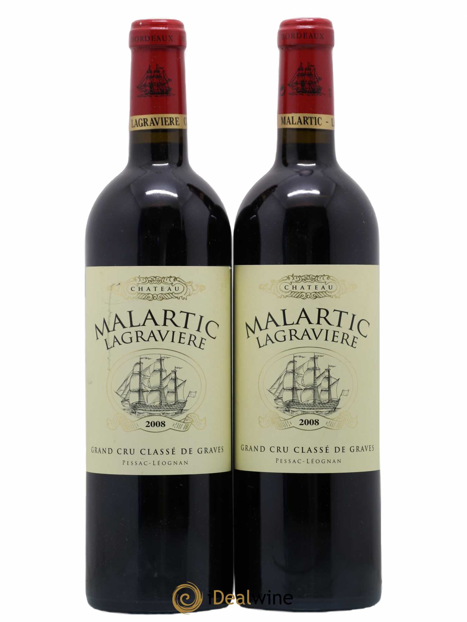 Château Malartic-Lagravière Cru Classé de Graves 2008 - Lot de 2 bouteilles - 0