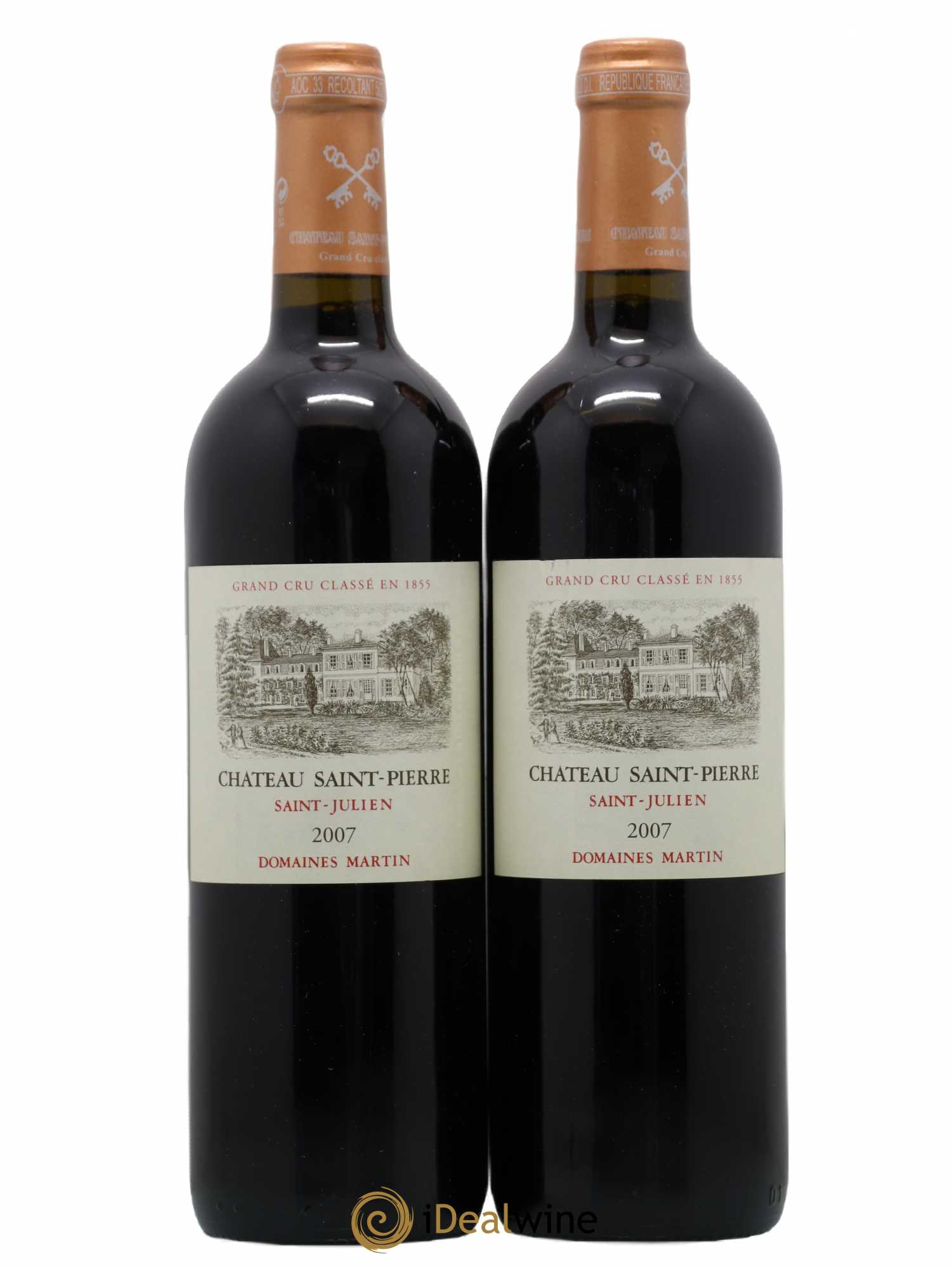 Château Saint-Pierre 4ème Grand Cru Classé 2007 - Lot de 2 bouteilles - 0