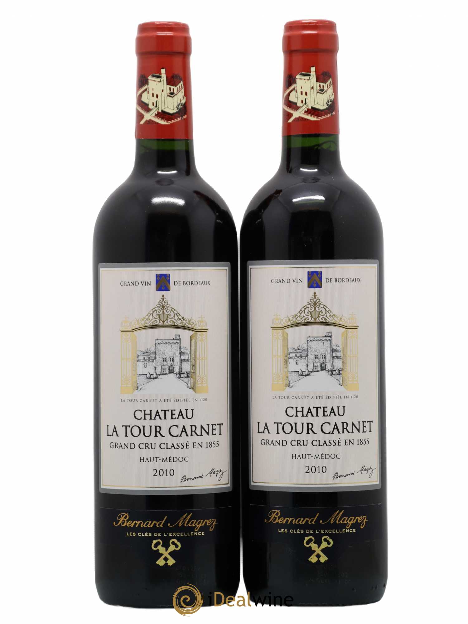 Château la Tour Carnet 4ème Grand Cru Classé 2010 - Lot de 2 bouteilles - 0