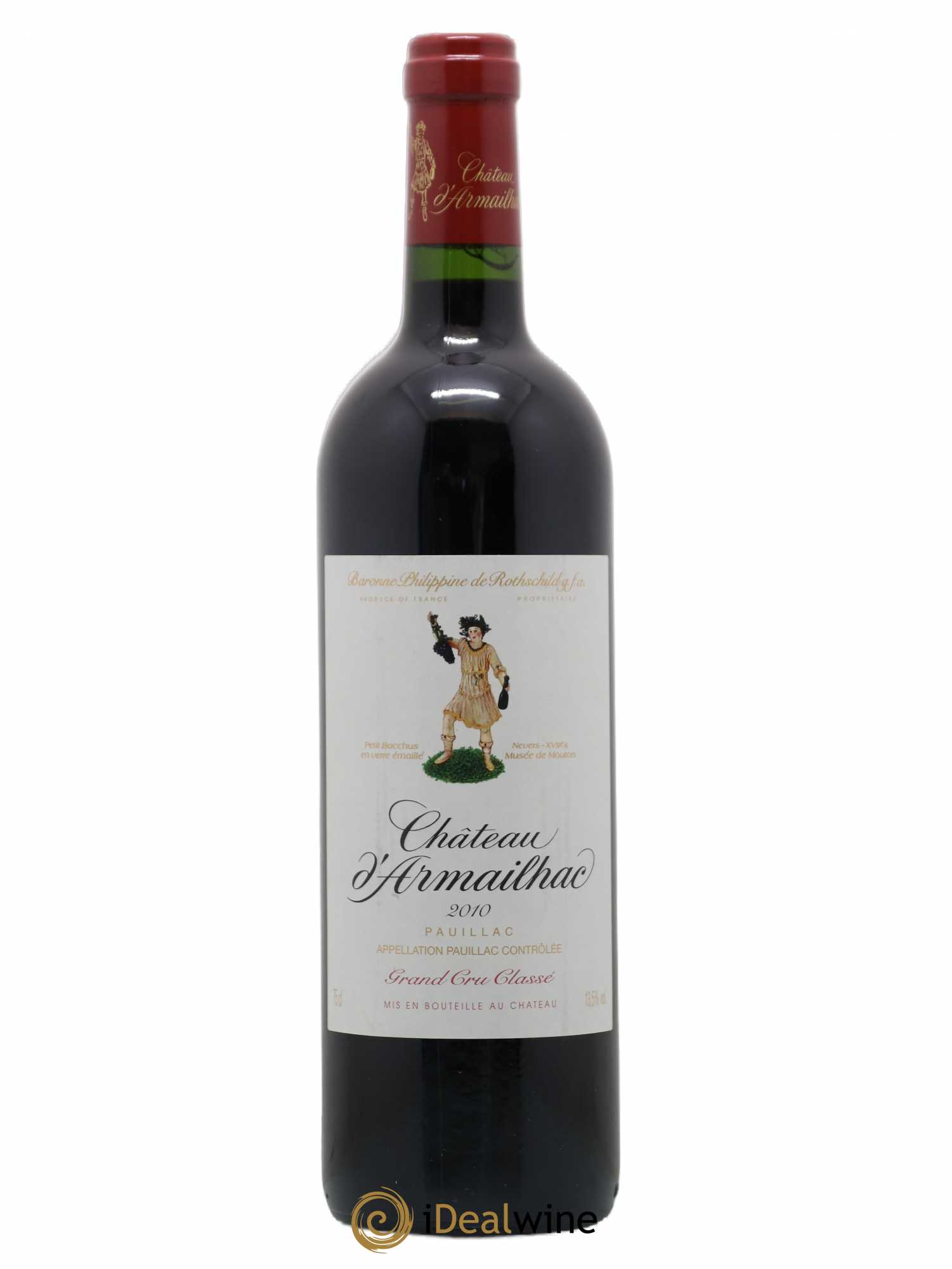Château d' Armailhac - Mouton Baron(ne) Philippe 5ème Grand Cru Classé 2010 - Lot de 1 bouteille - 0