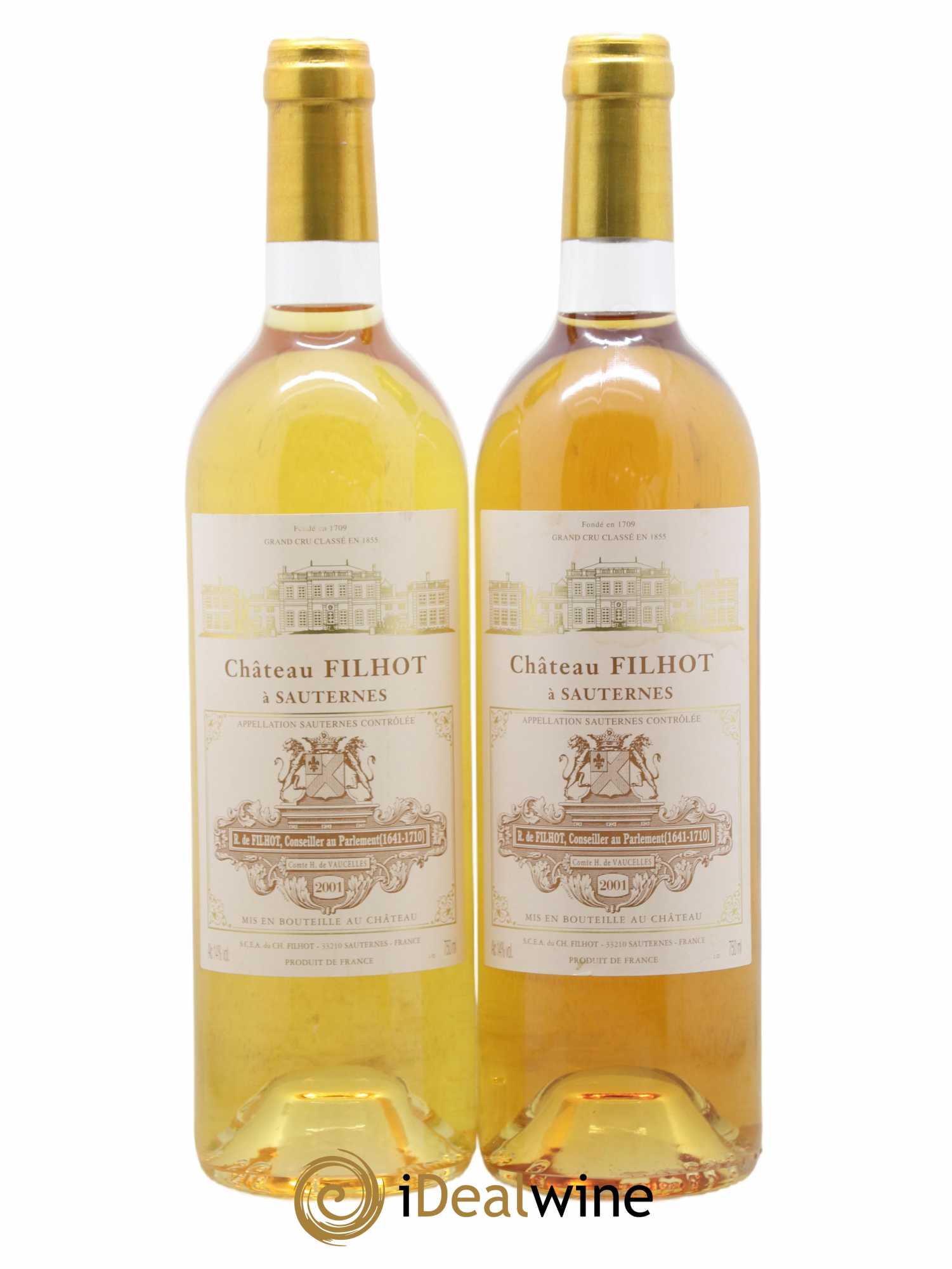 Château Filhot 2ème Grand Cru Classé 2001 - Lotto di 2 bottiglie - 0