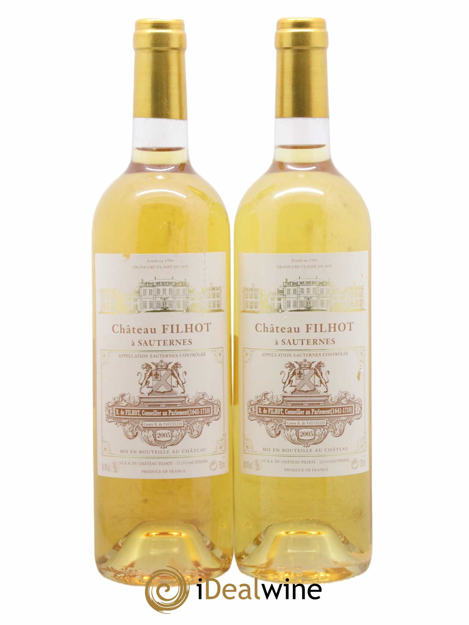 Château Filhot 2ème Grand Cru Classé 2005 - Lotto di 2 bottiglie - 0