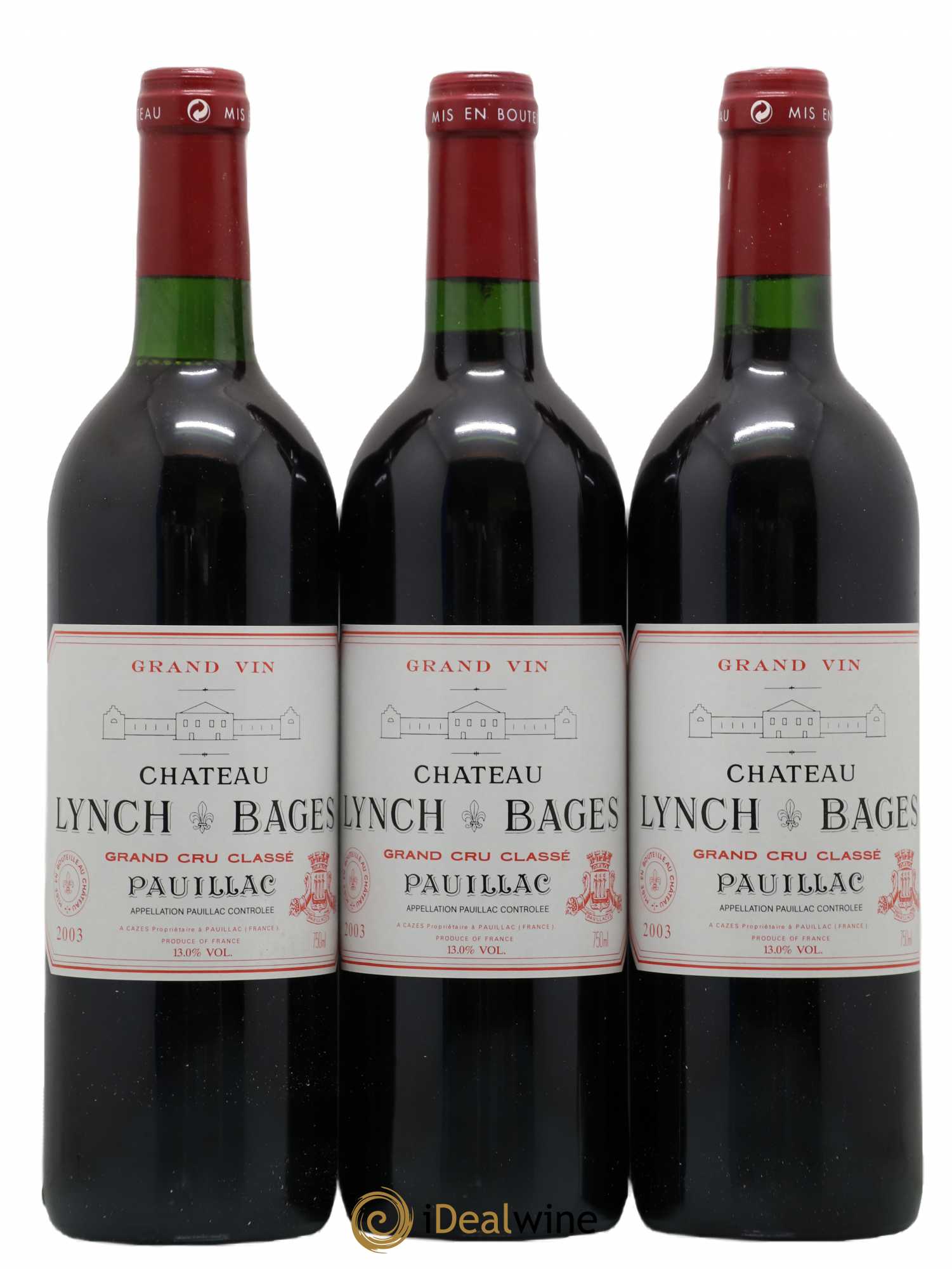 Château Lynch Bages 5ème Grand Cru Classé 2003 - Lot de 6 bouteilles - 1