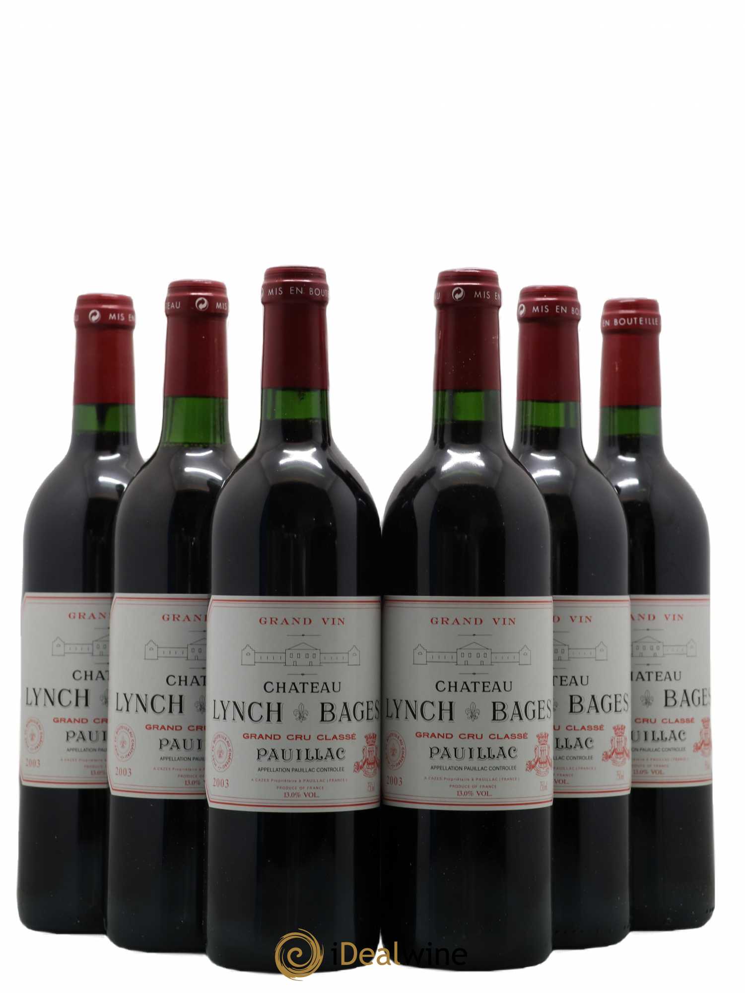 Château Lynch Bages 5ème Grand Cru Classé 2003 - Lot de 6 bouteilles - 0