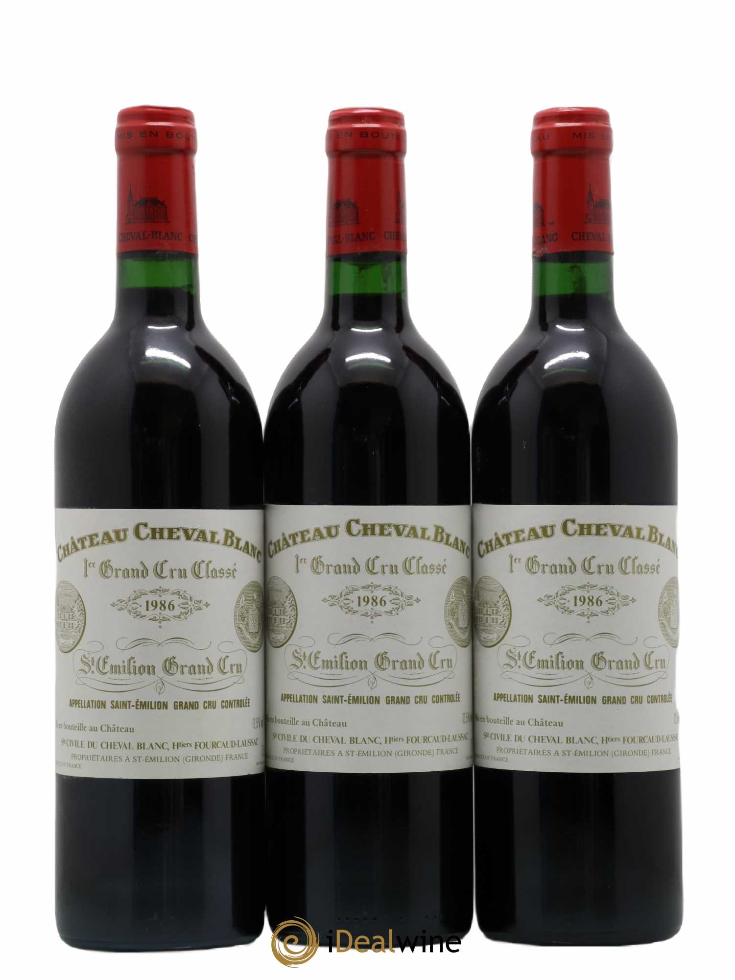 Château Cheval Blanc 1er Grand Cru Classé A 1986 - Lot de 6 bouteilles - 1