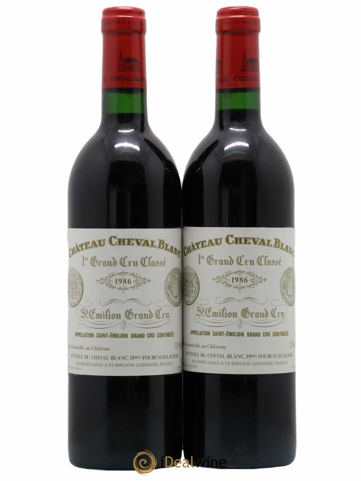 Château Cheval Blanc 1er Grand Cru Classé A 1986 - Lot de 2 bouteilles - 0