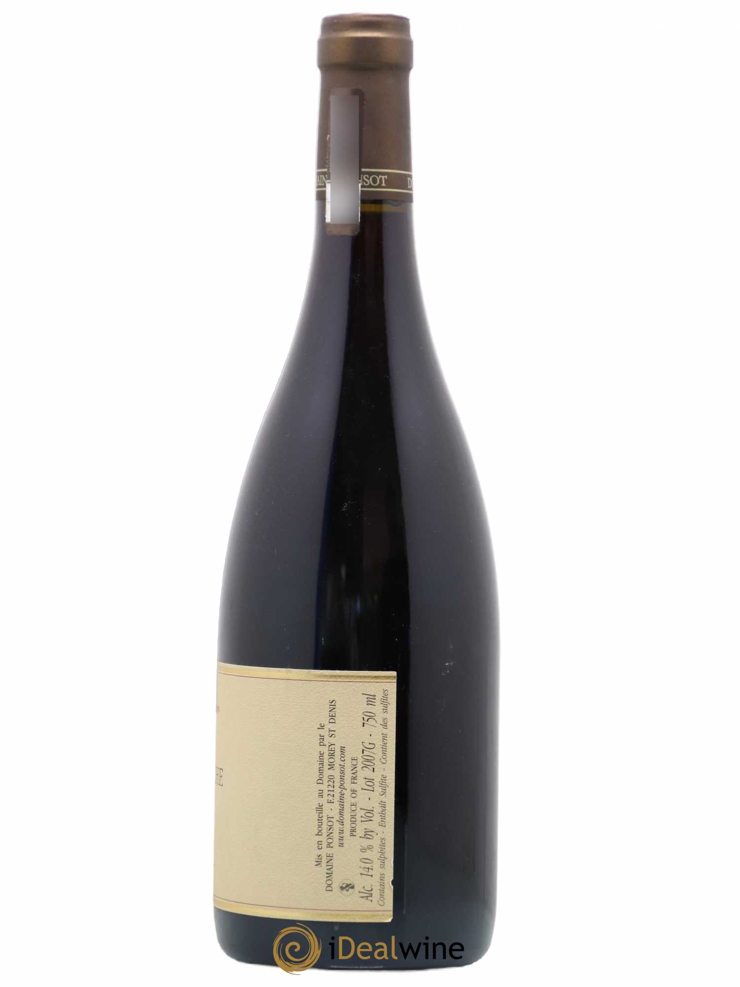 Clos de la Roche Grand Cru Vieilles Vignes Ponsot (Domaine) 2007 - Lot de 1 bouteille - 1