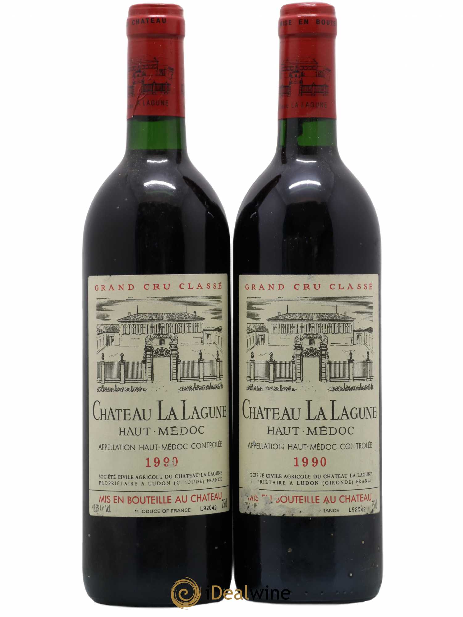 Château la Lagune 3ème Grand Cru Classé 1990 - Lot de 2 bouteilles - 0