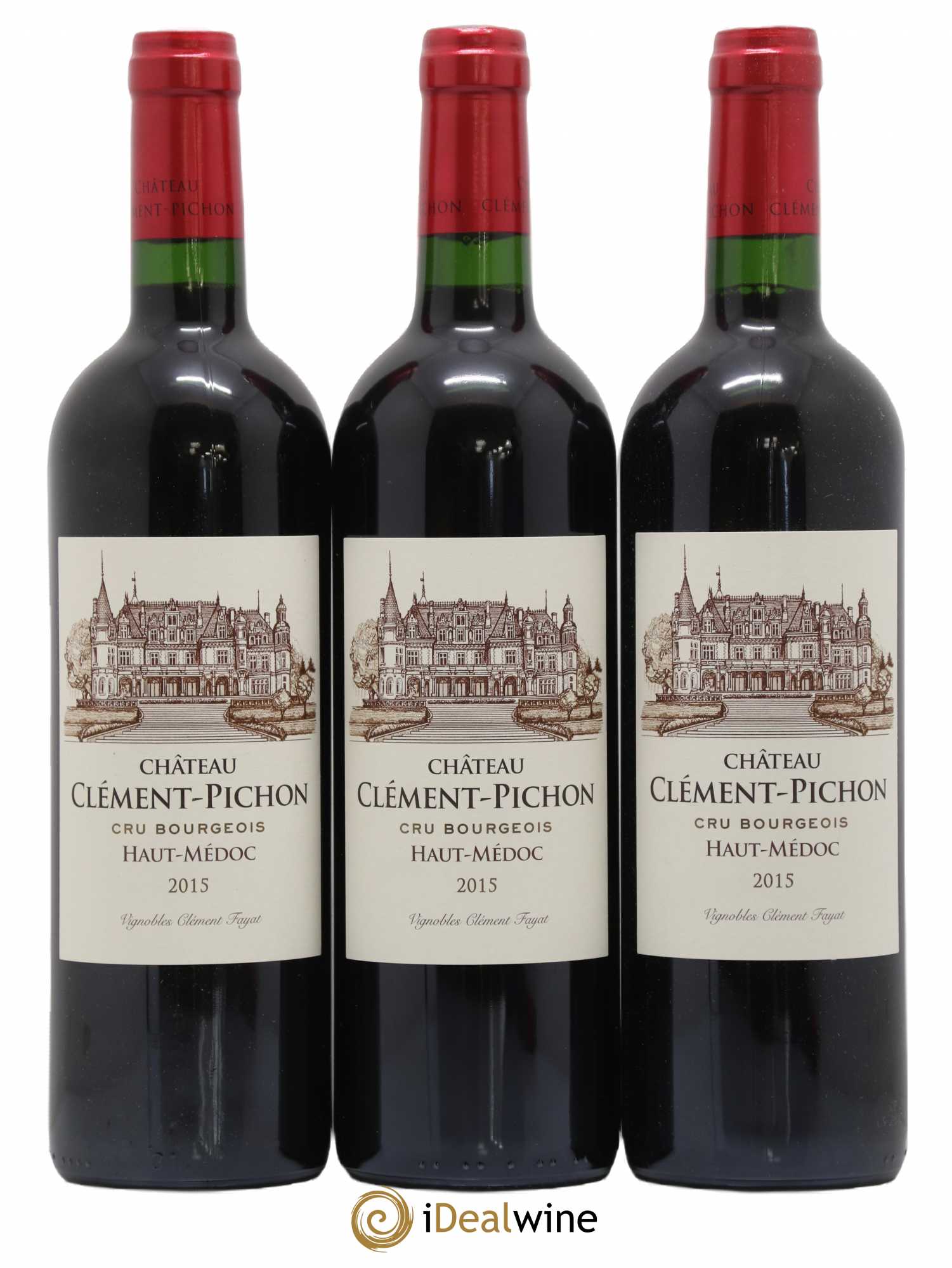 Château Clément-Pichon Cru Bourgeois 2015 - Lot de 3 bouteilles - 0