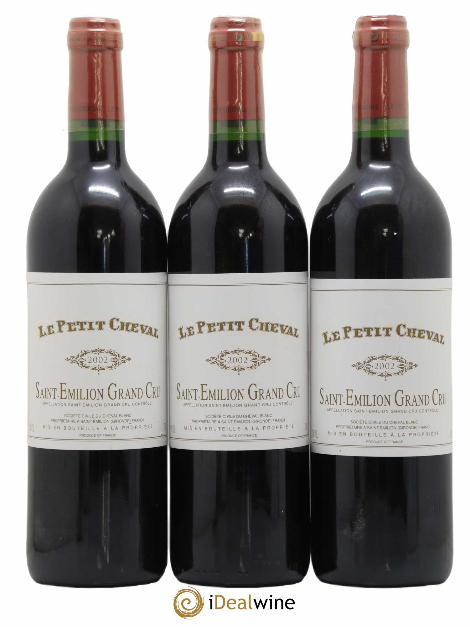 Le Petit Cheval Second Vin 2002 - Lot de 3 bouteilles - 0