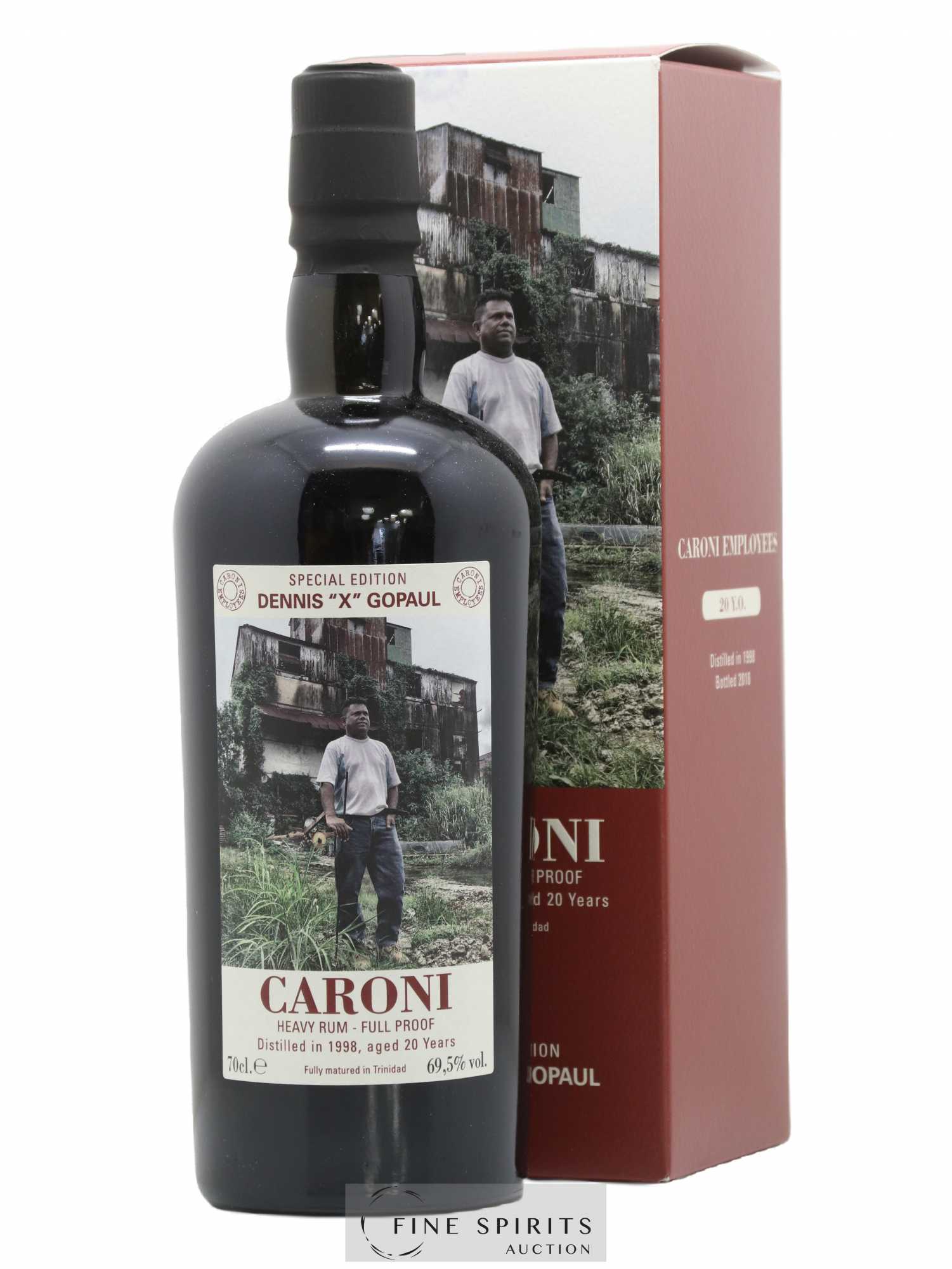 Caroni 20 years 1998 Velier Special Edition Dennis X Gopaul One of 1151 - bottled 2018 Employee Serie - Lot de 1 bouteille - 0