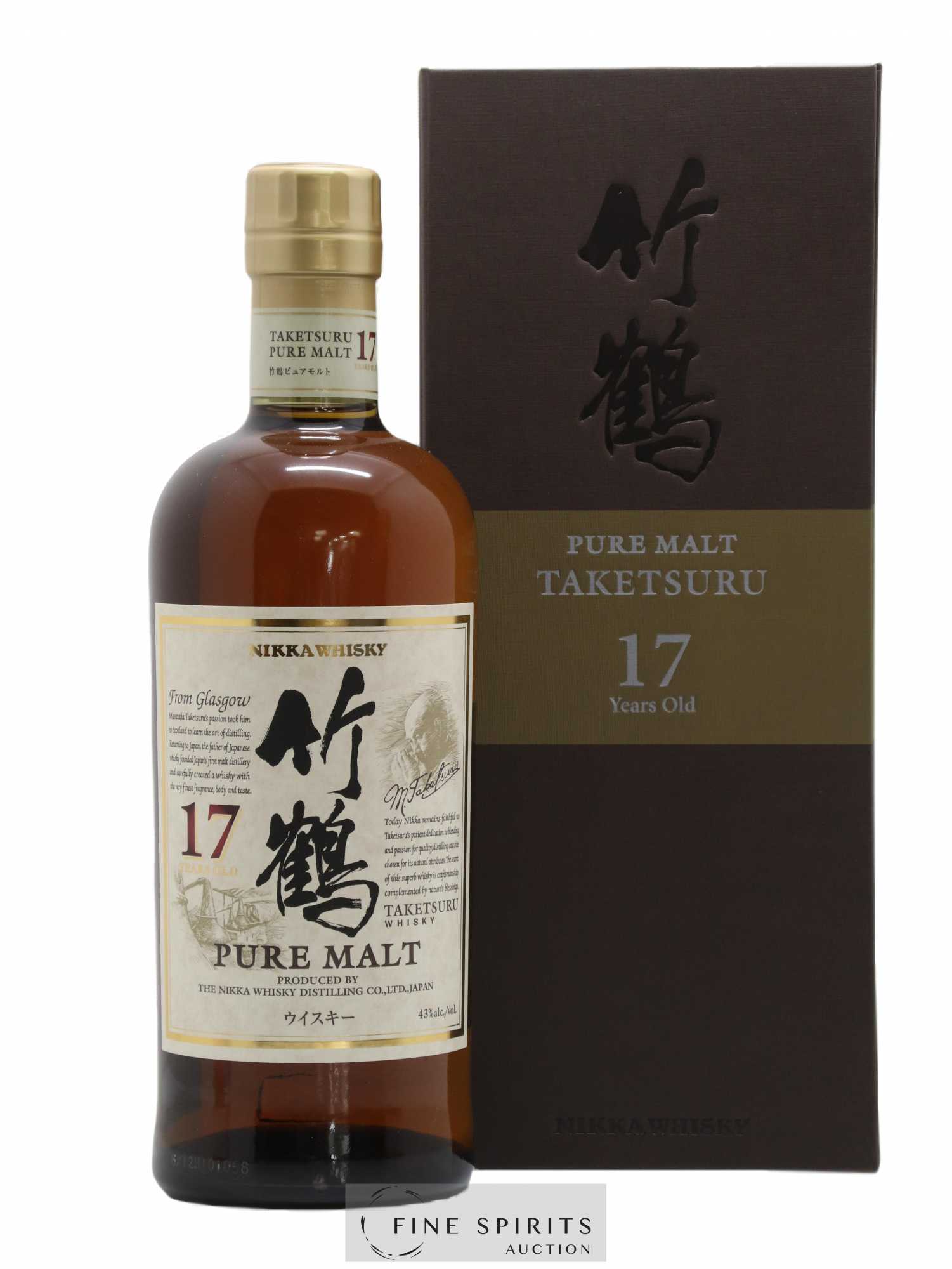 Taketsuru 17 years Of. Pure Malt Nikka Whisky - Lot de 1 bouteille - 0