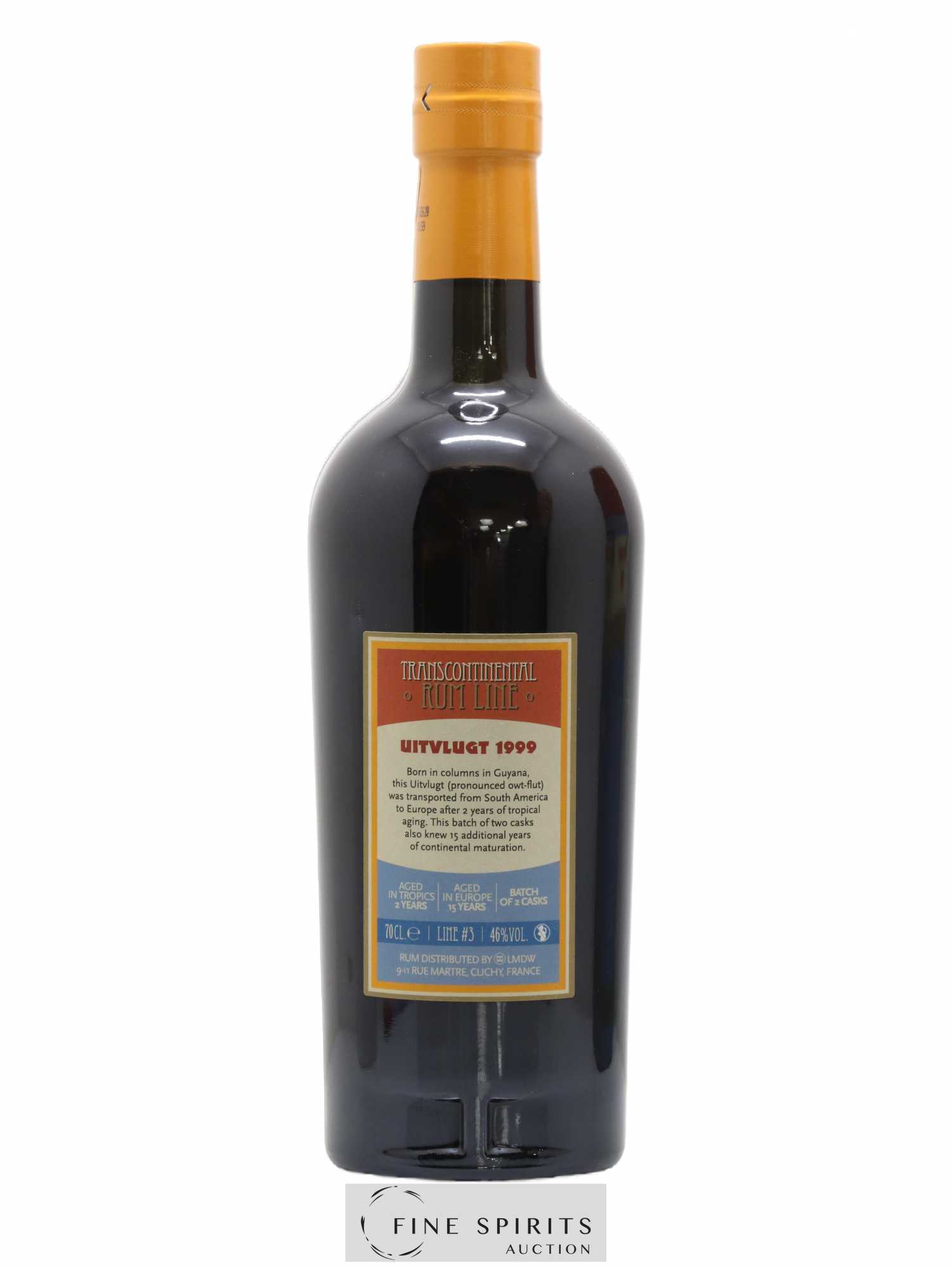 Uitvlugt 17 years 1999 LMDW Line n°3 - bottled 2016 Transcontinental Rum Line - Lot de 1 bouteille - 2