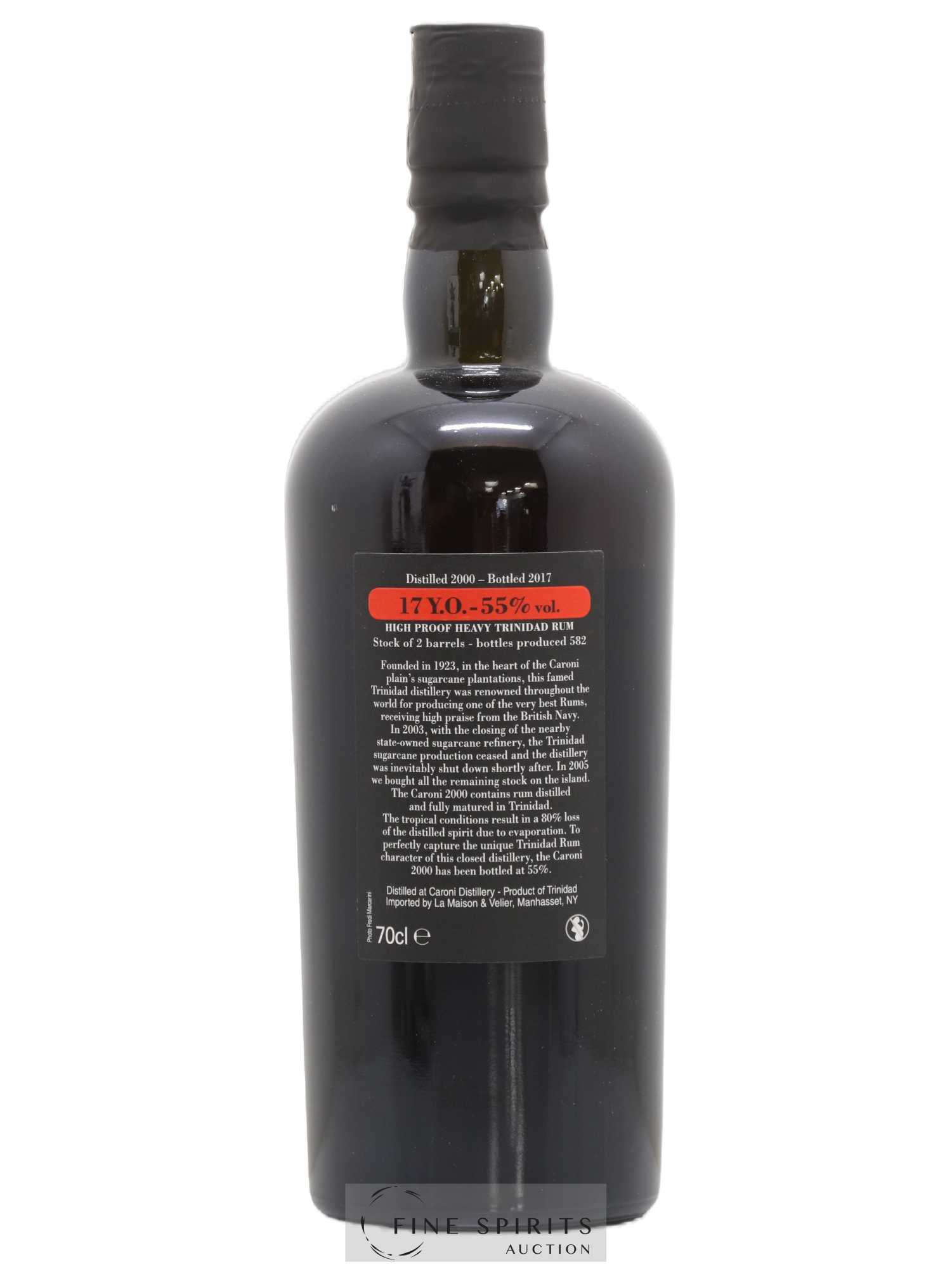 Caroni 17 years 2000 Velier 110 Proof One of 582 - bottled 2017 - Lot de 1 bouteille - 2