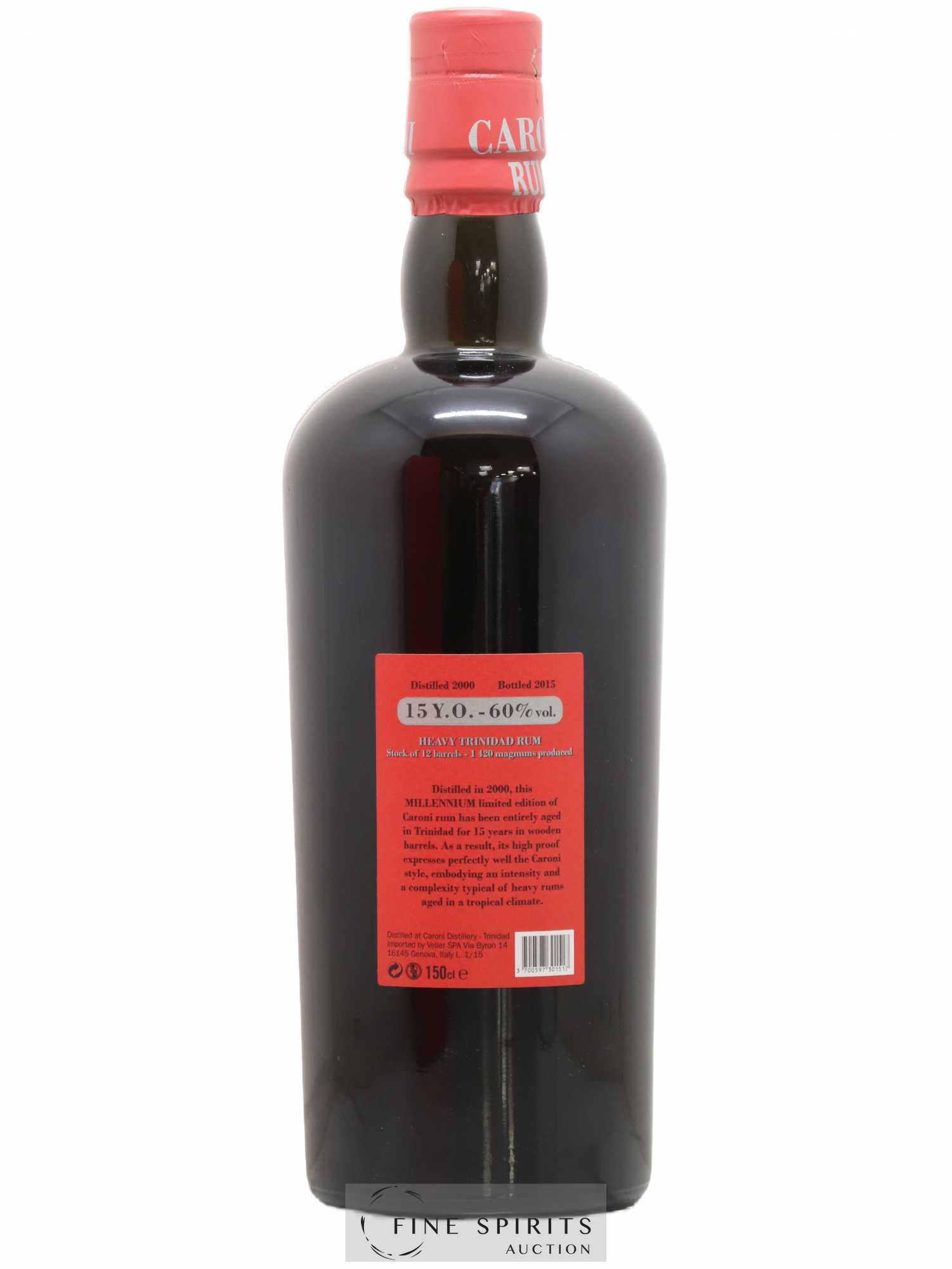 Caroni 15 years 2000 Velier Millennium One of 1420 - bottled 2015 - Lot de 1 magnum - 2