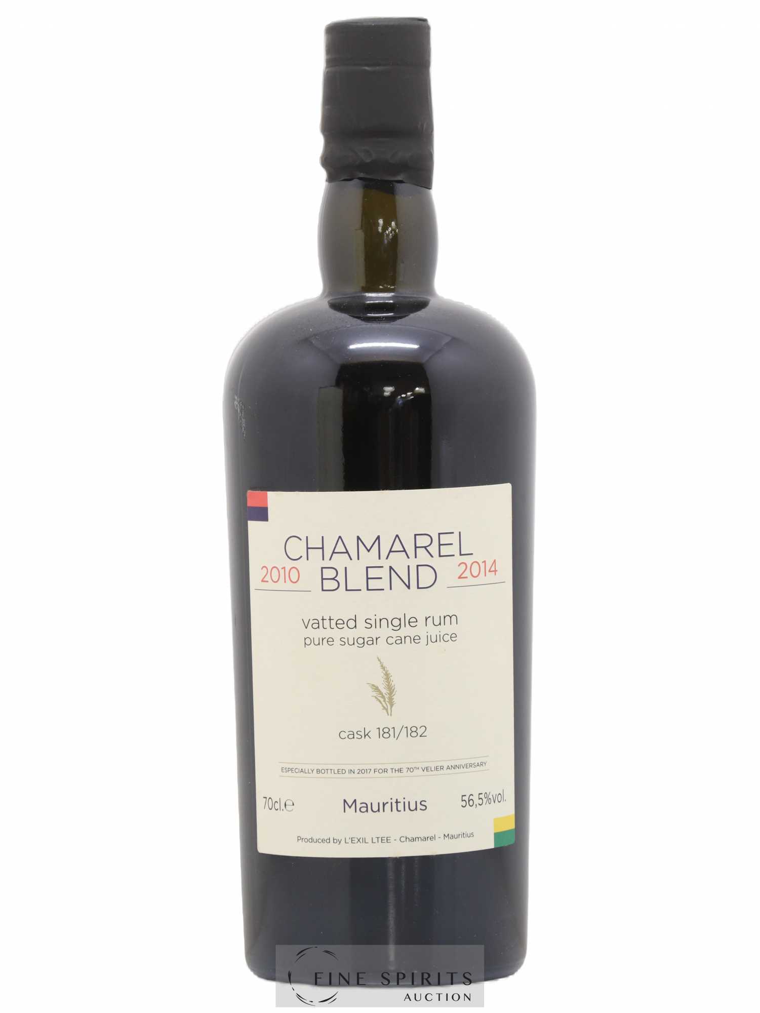 Chamarel Velier Blend 2010-2014 Cask 181-182 - bottled 2017 70th Velier Anniversary - Lot de 1 bouteille - 1