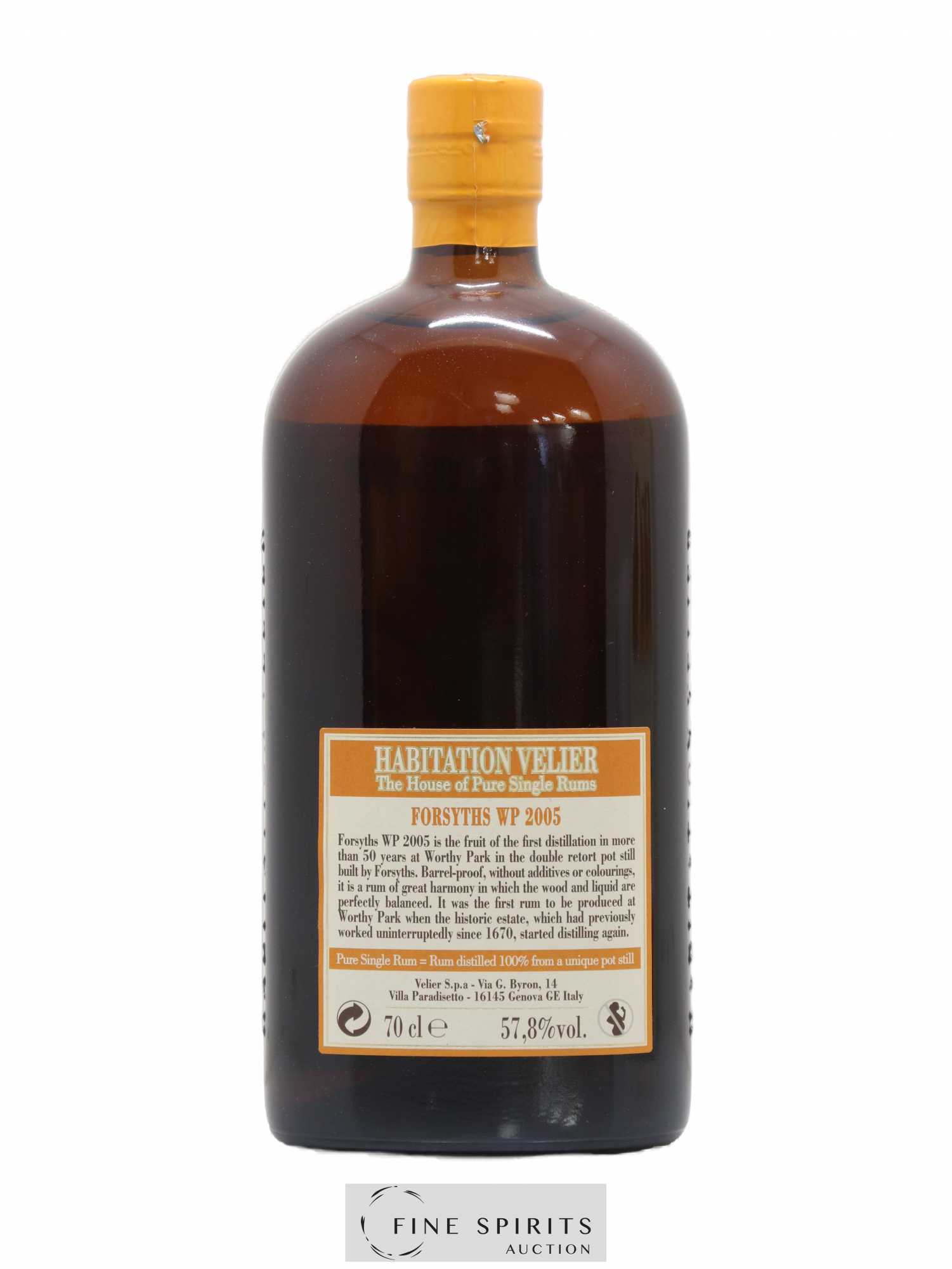 Forsyths WP 10 years 2005 Velier bottled 2015 Habitation Velier - Lot de 1 bouteille - 2